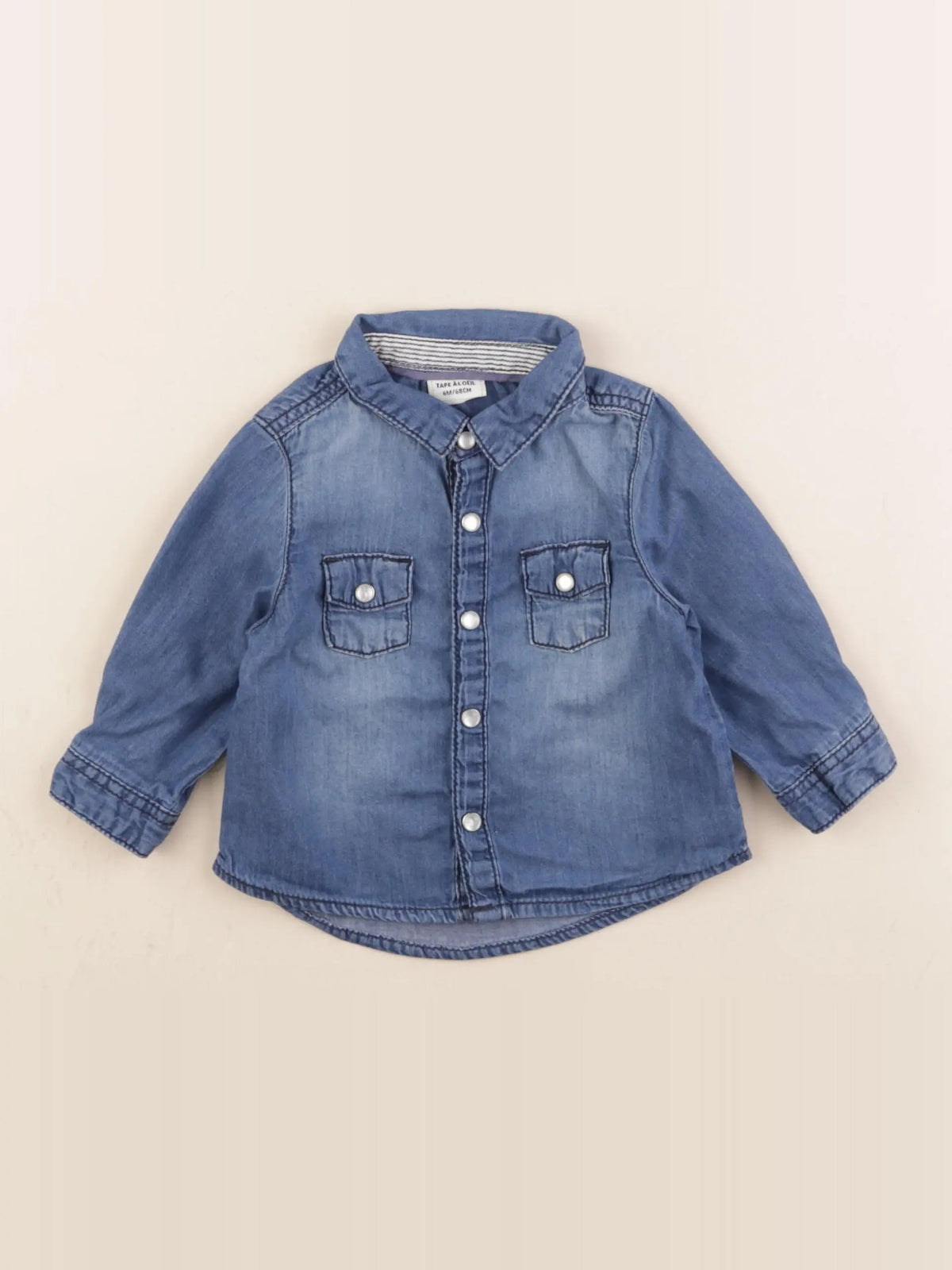 Tape à l'oeil - chemise bleu - 6 mois