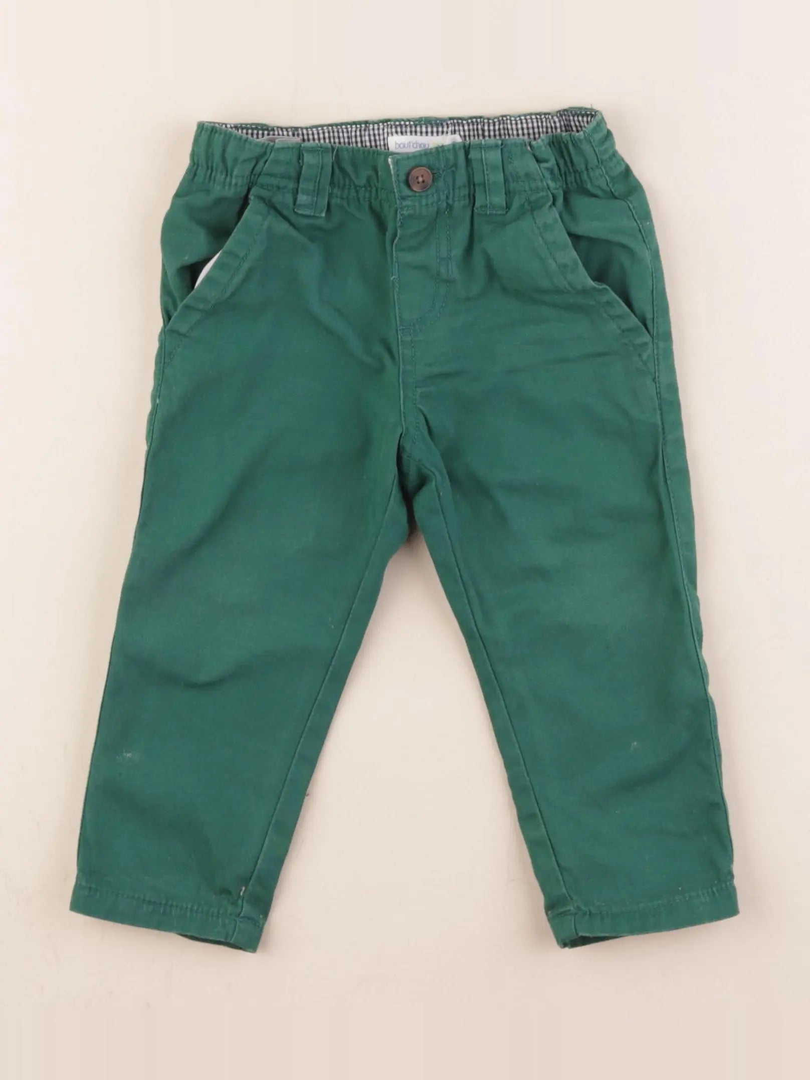 Boutchou - pantalon vert - 12 mois