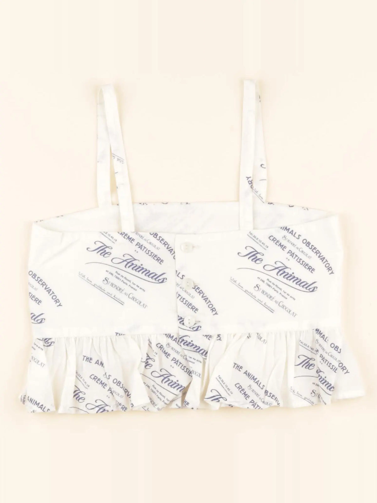 The animals observatory - blouse blanc, bleu - 8 ans