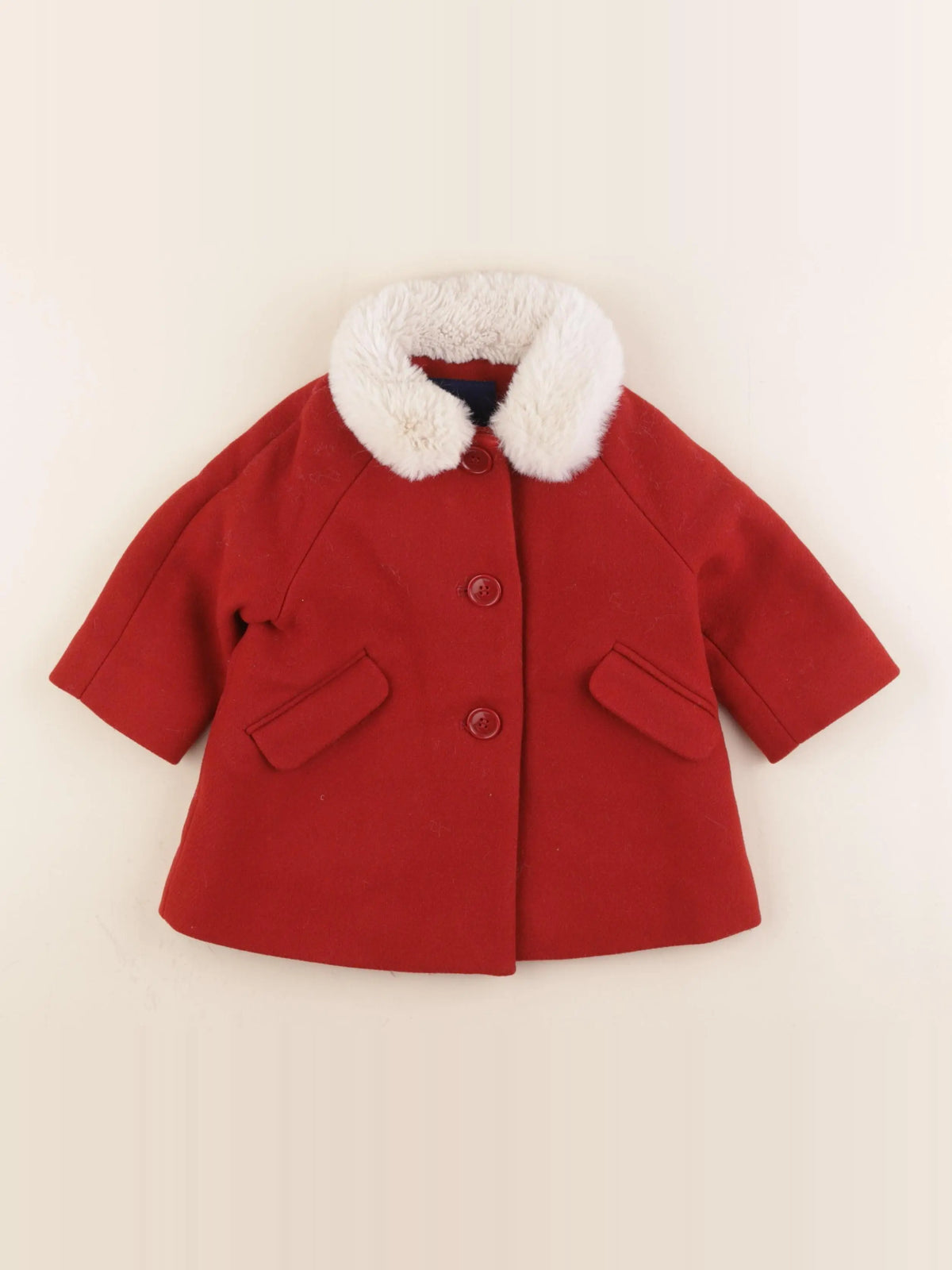 Jacadi - manteau rouge - 12 mois