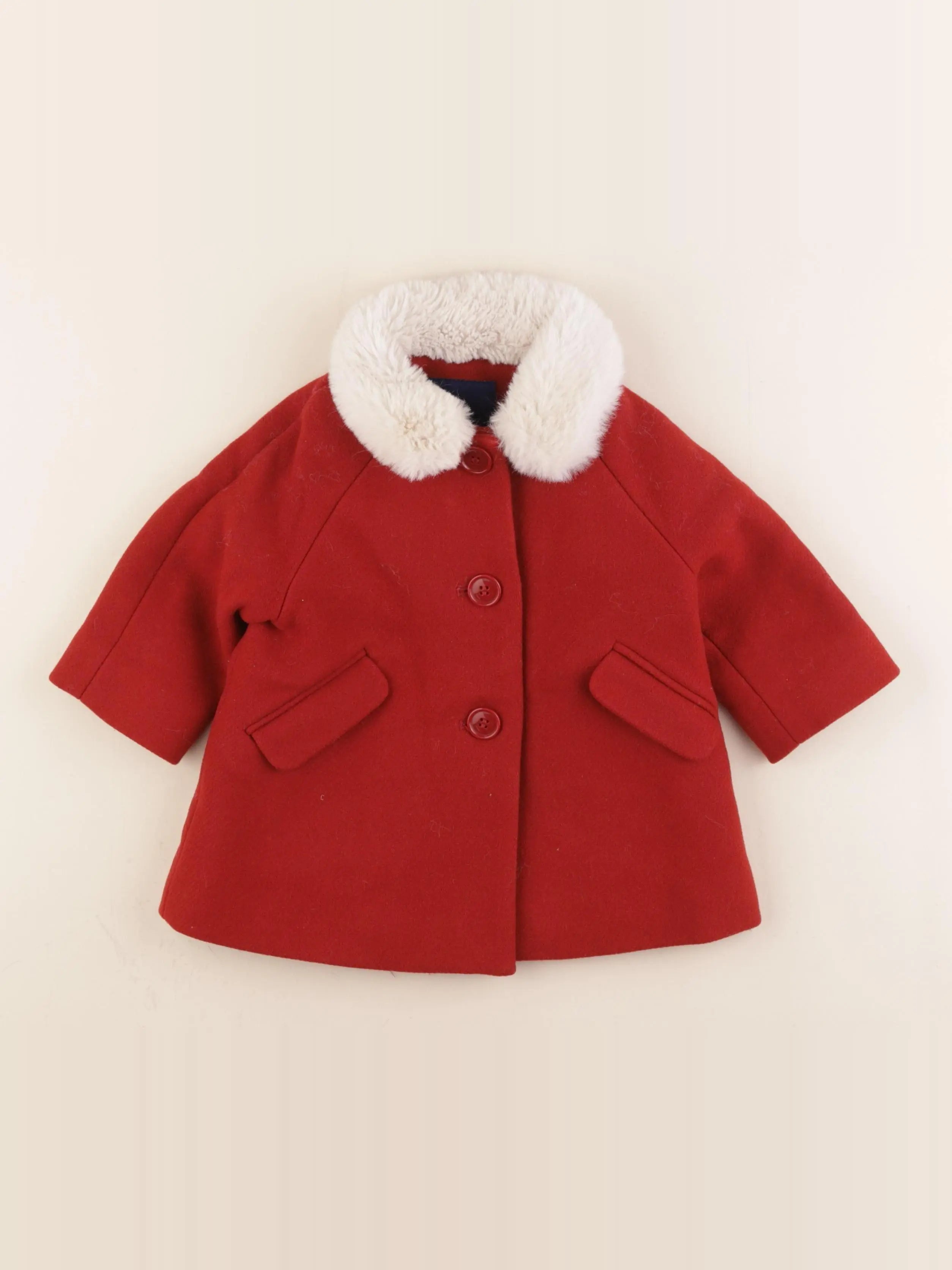 Jacadi - manteau rouge - 12 mois