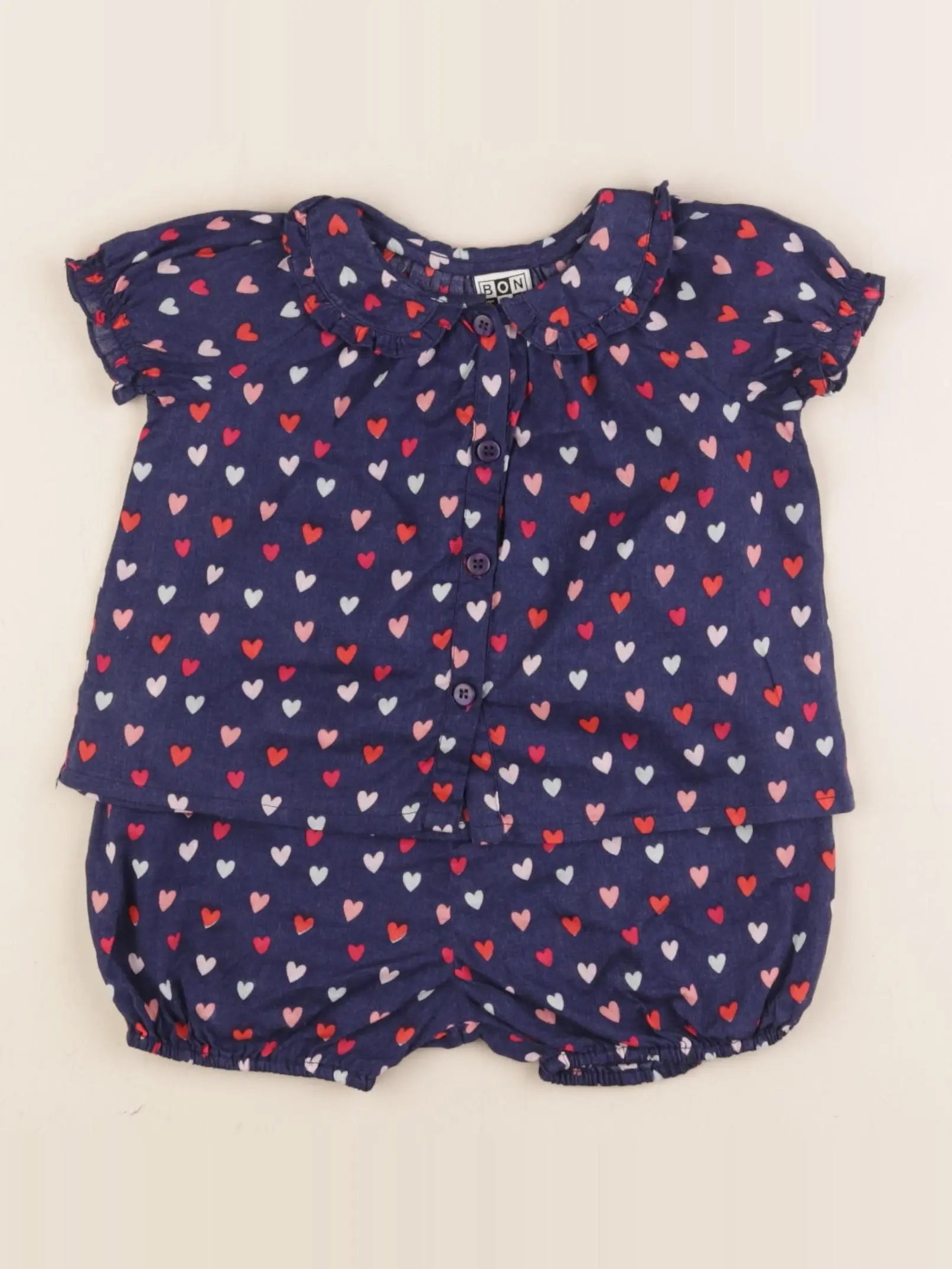Bonton - ensemble bleu - 6 mois