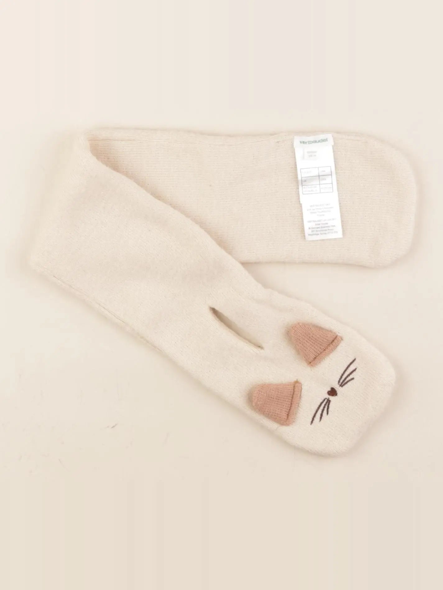 Vertbaudet - écharpe marron, beige - 3/6 mois