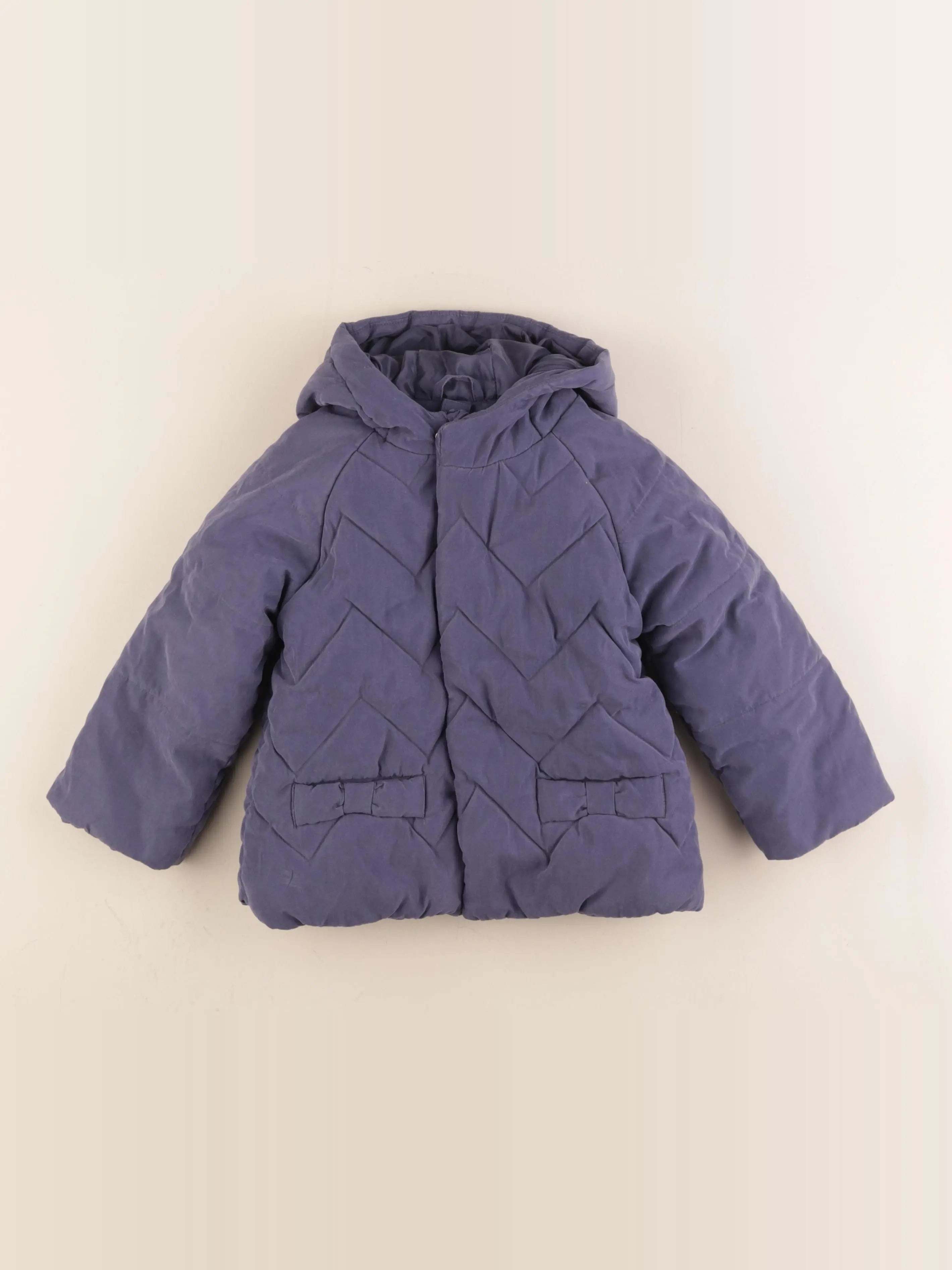 Vertbaudet - manteau doublure amovible bleu - 36 mois