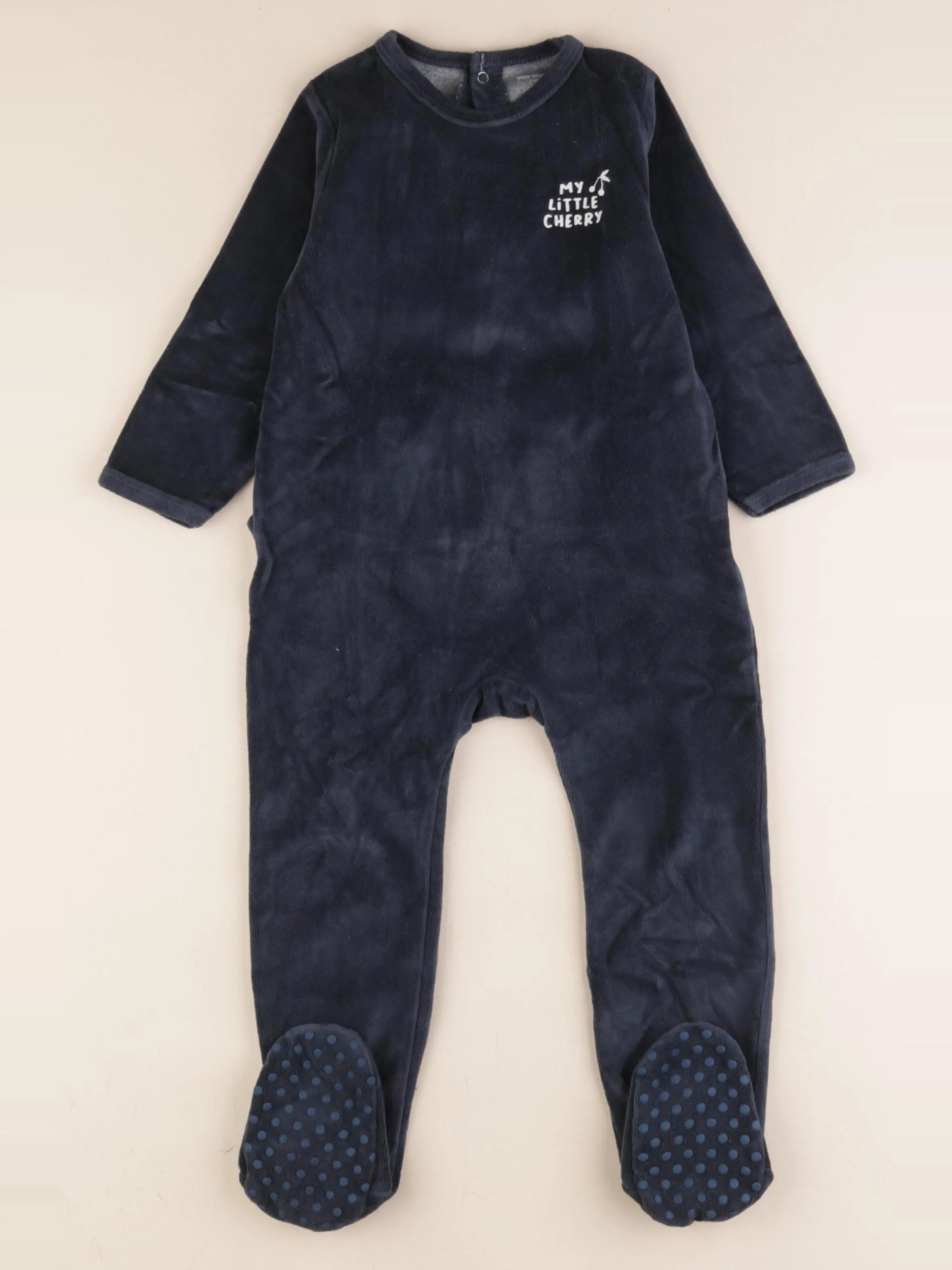 Vertbaudet - pyjama velours bleu - 3 ans