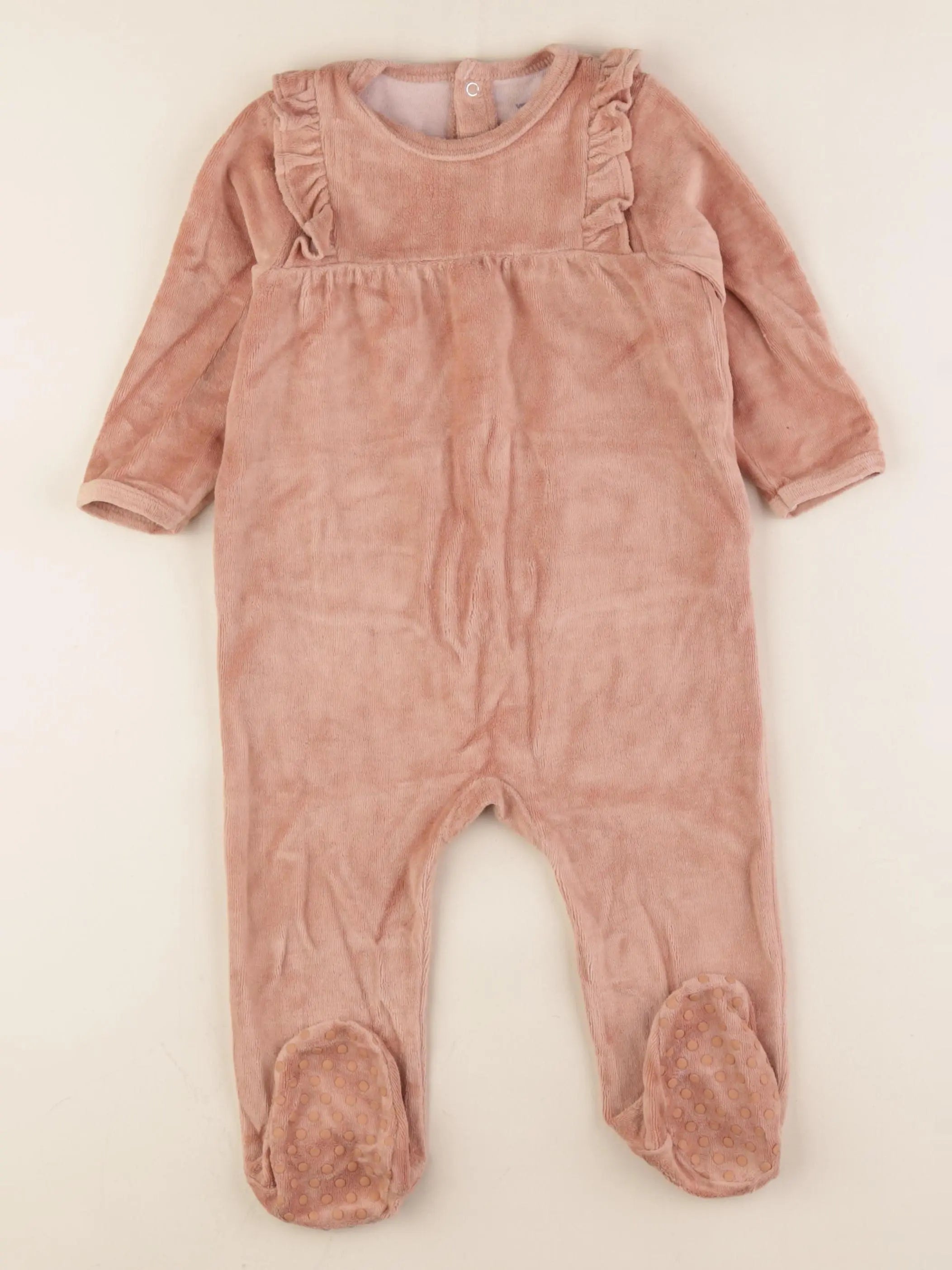 Vertbaudet - pyjama velours rose - 18 mois