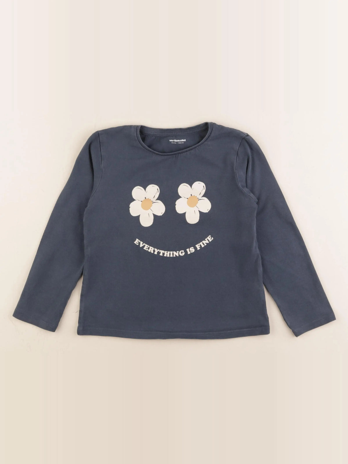 Vertbaudet - tee-shirt bleu - 6 ans