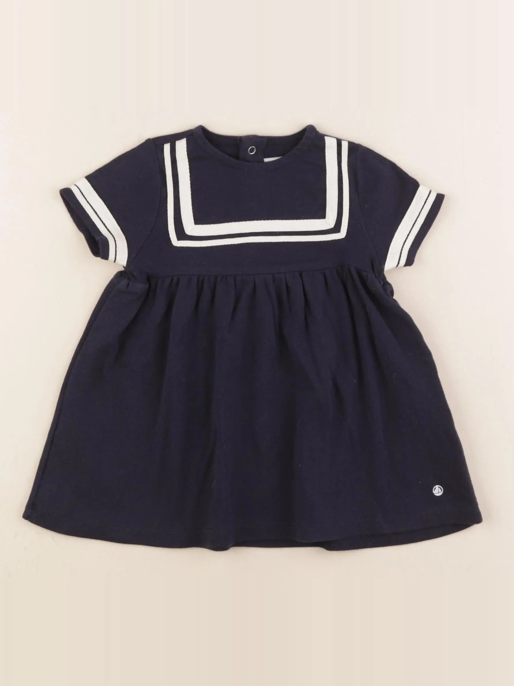 Petit Bateau - robe bleu - 6 mois