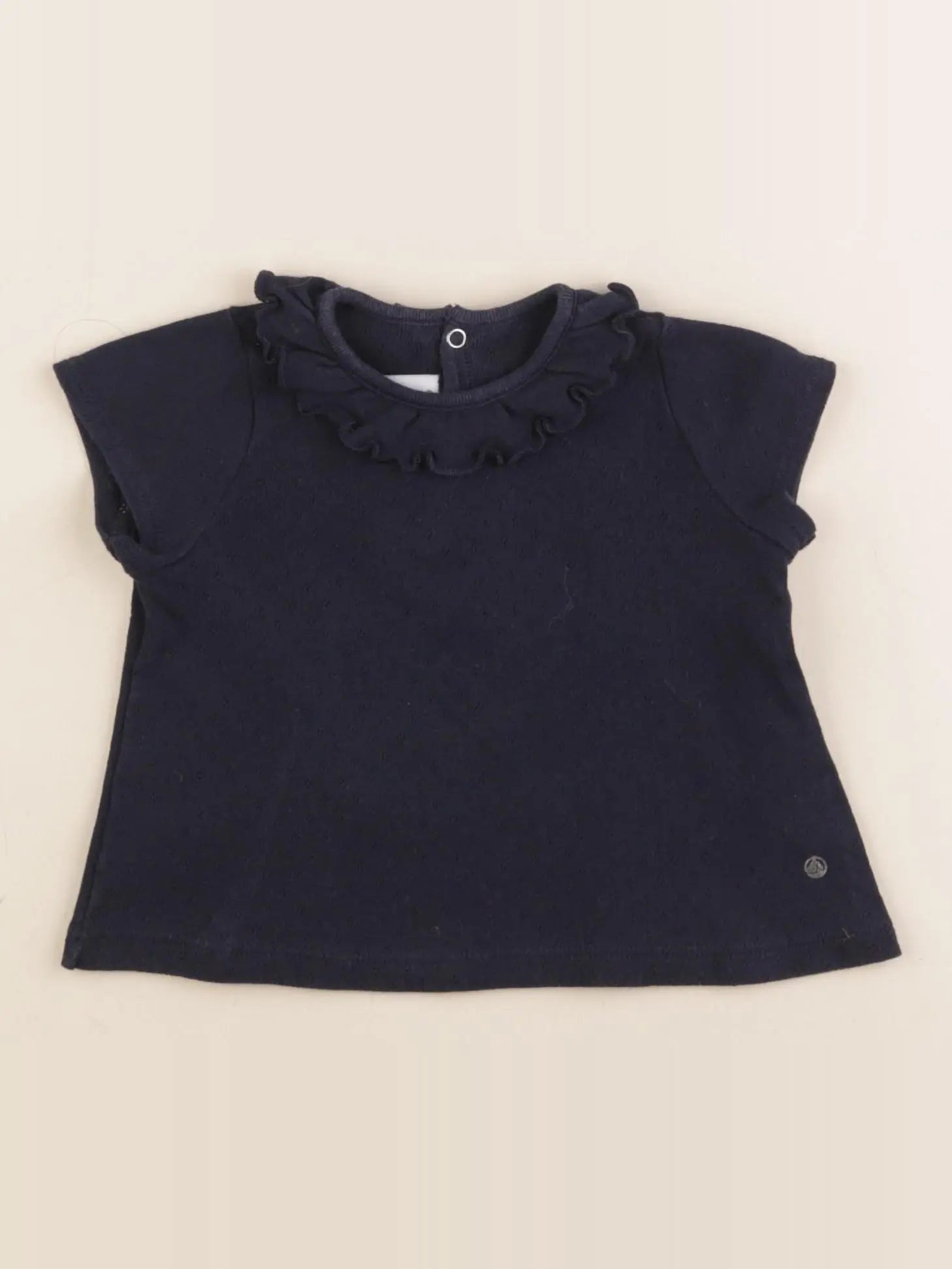 Petit Bateau - tee-shirt bleu - 6 mois