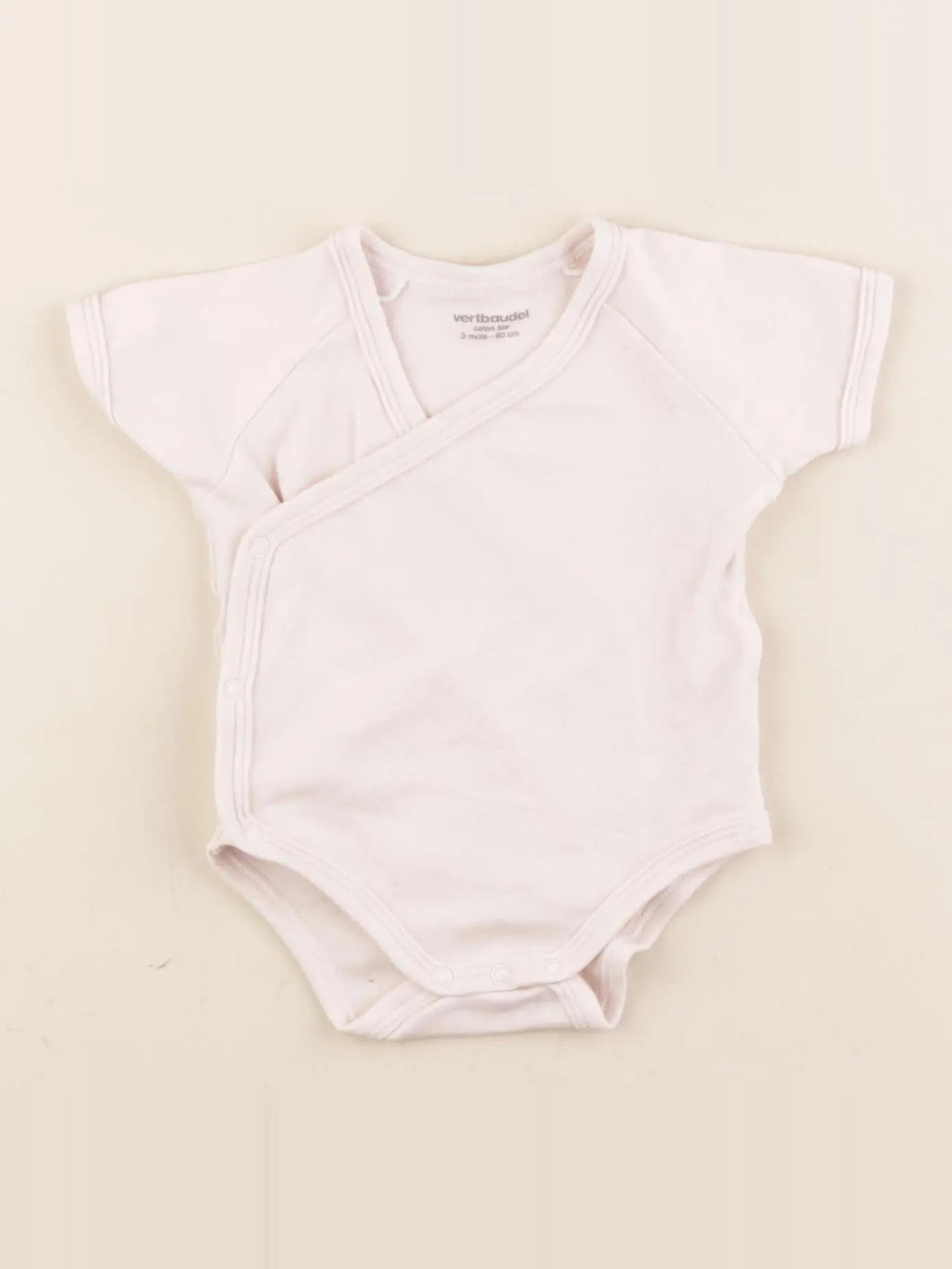 Vertbaudet - body rose - 3 mois