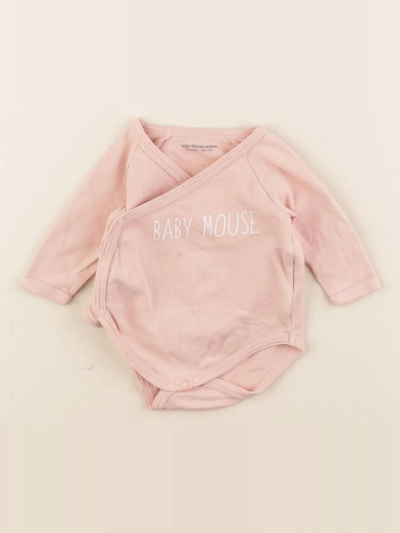 Vertbaudet - body rose - 3 mois