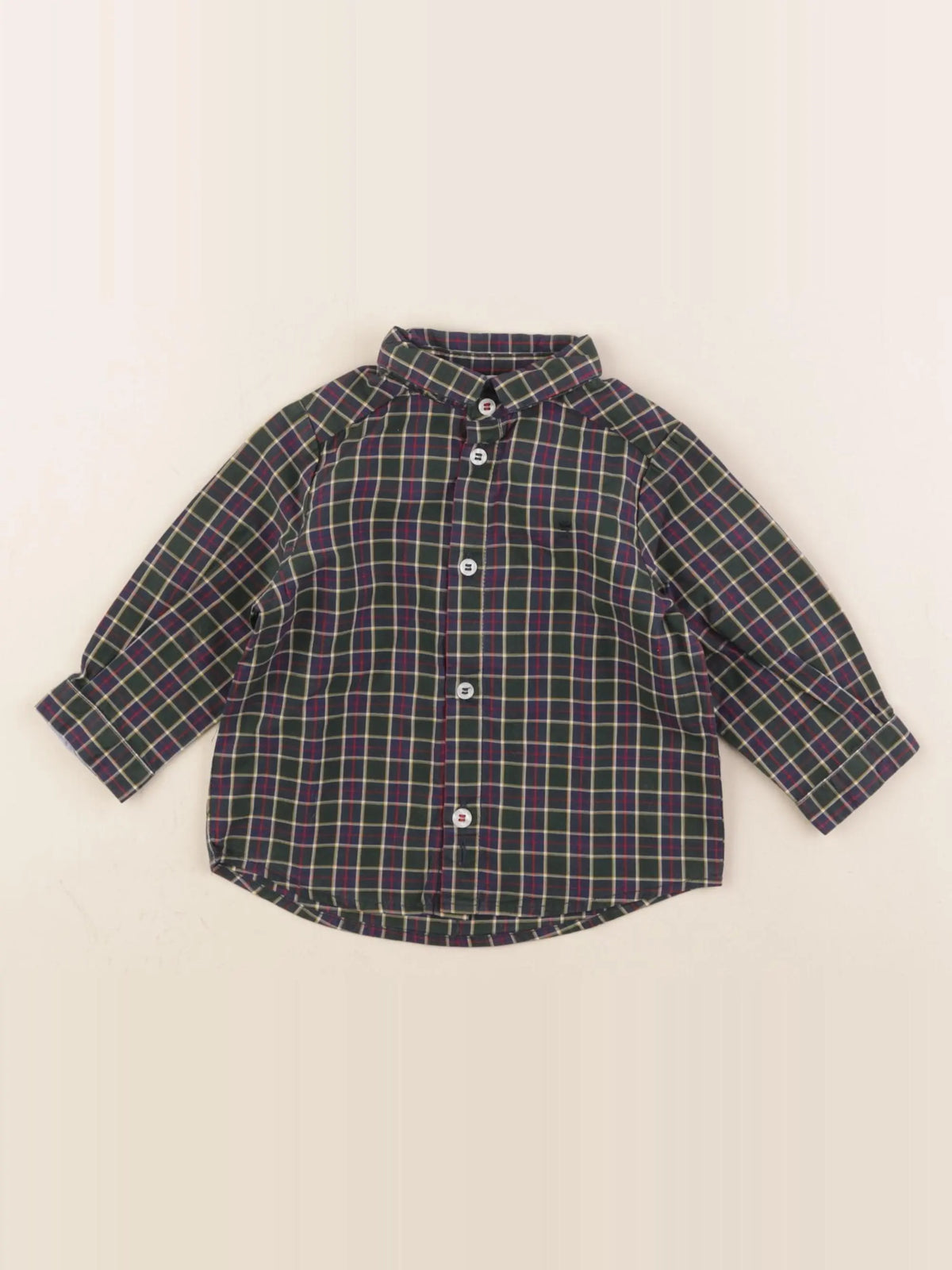 Jacadi - chemise bleu, vert - 6 mois