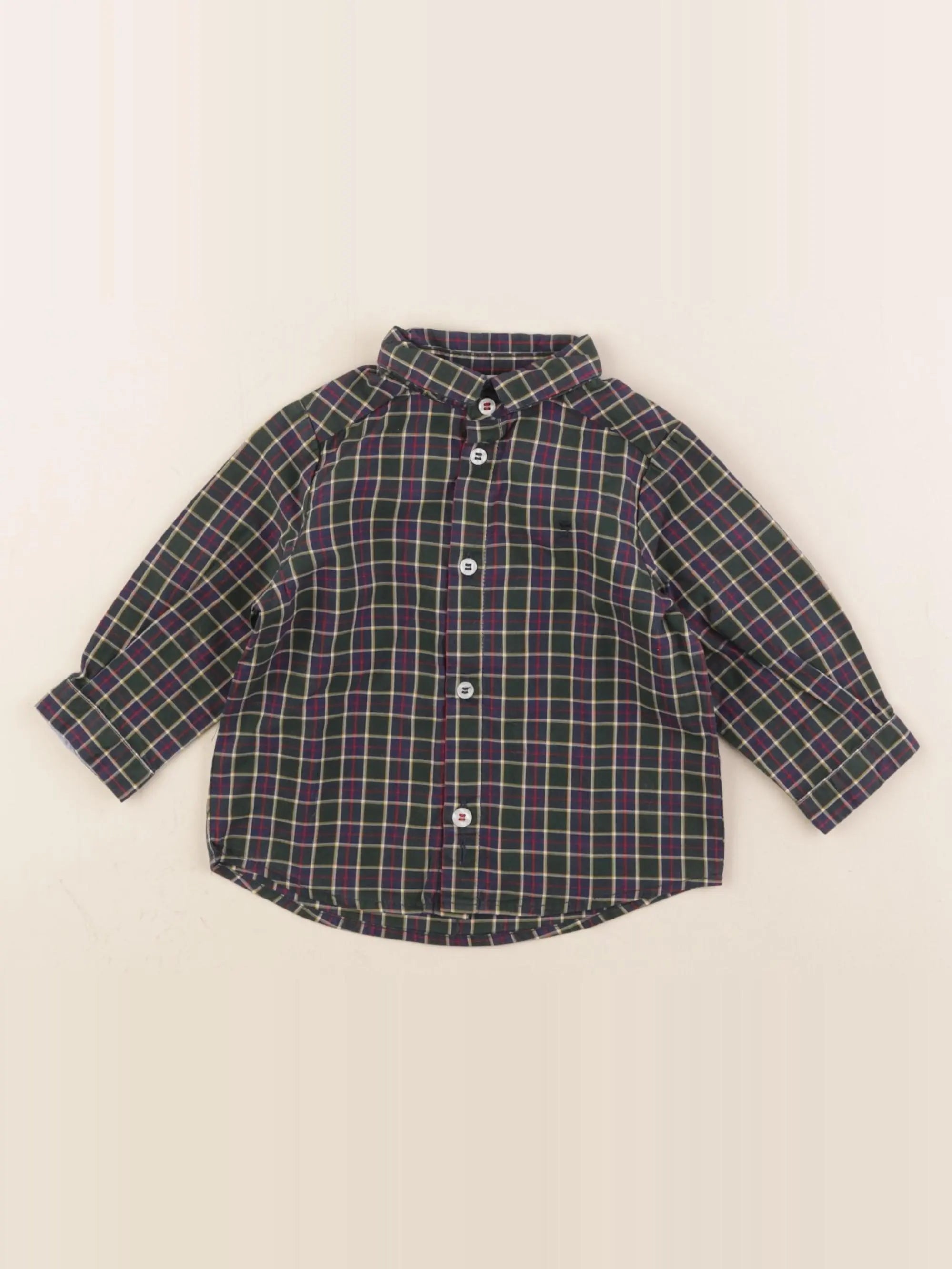 Jacadi - chemise bleu, vert - 6 mois