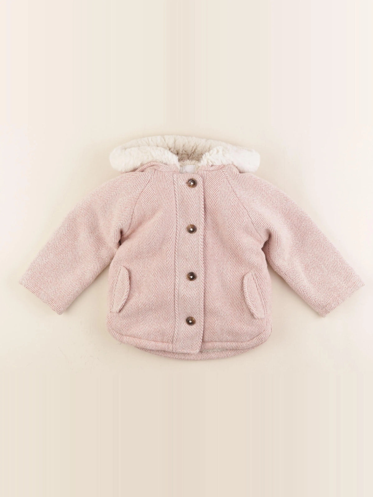 Vertbaudet - manteau rose - 36 mois