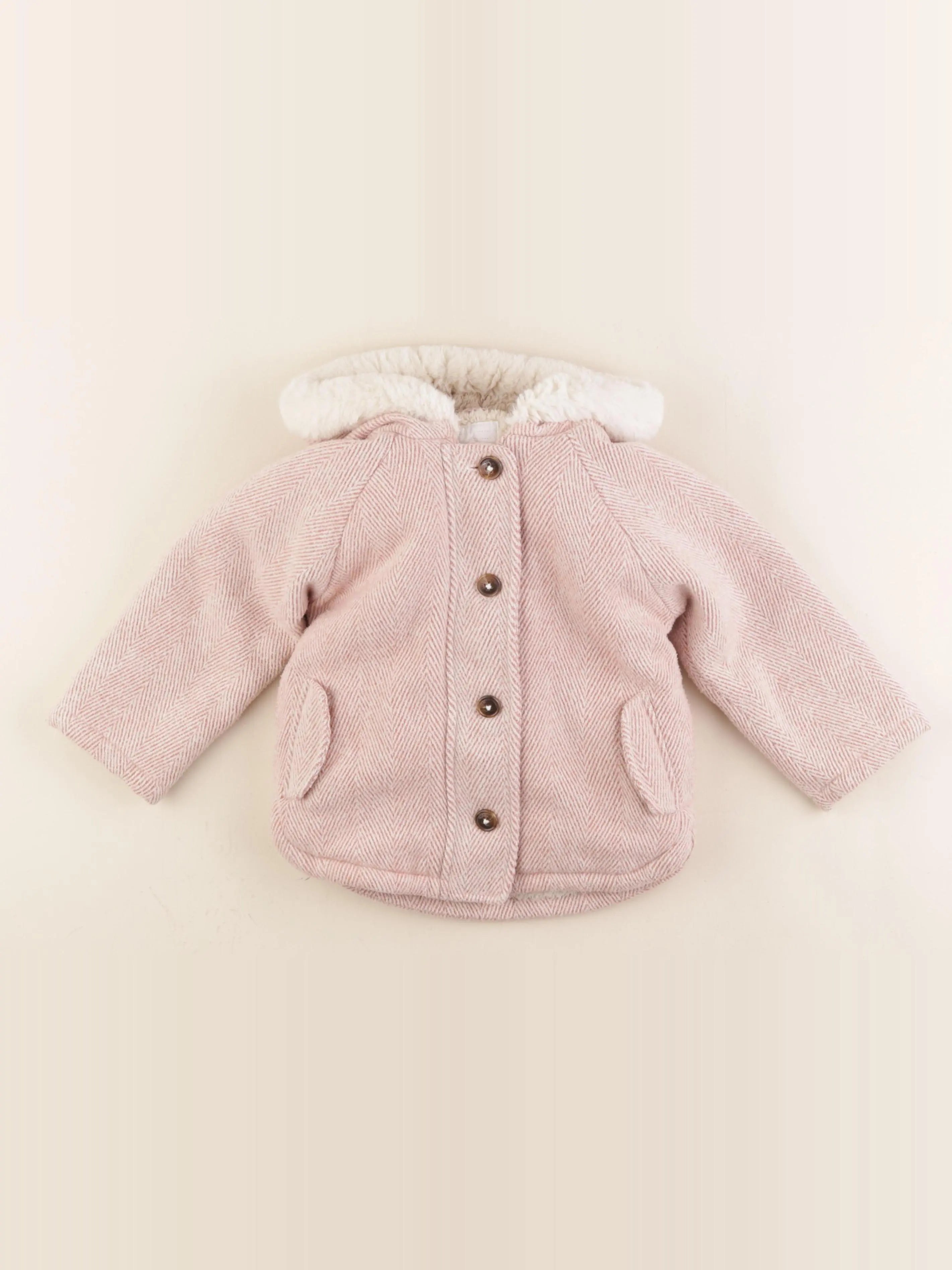 Vertbaudet - manteau rose - 36 mois