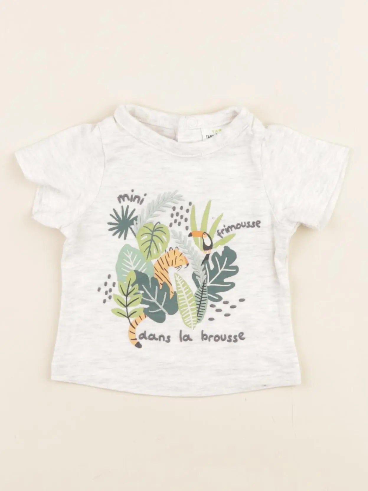 Tape à l'oeil - tee-shirt gris - 1 mois