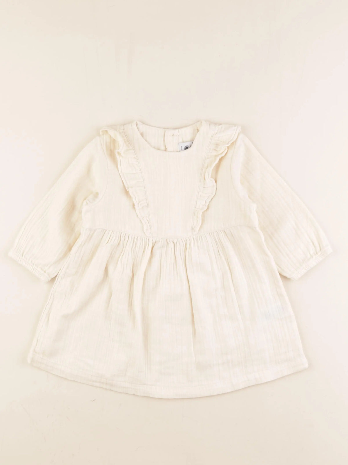 Petit Bateau - robe beige - 18 mois