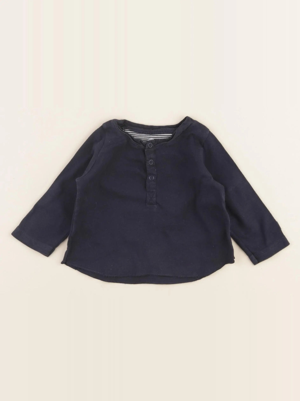 Petit Bateau - tee-shirt bleu - 6 mois