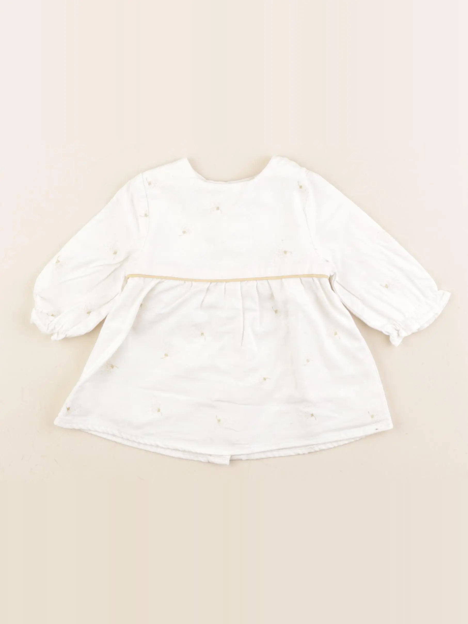 Cadet Rousselle - robe blanc, or - 1 mois