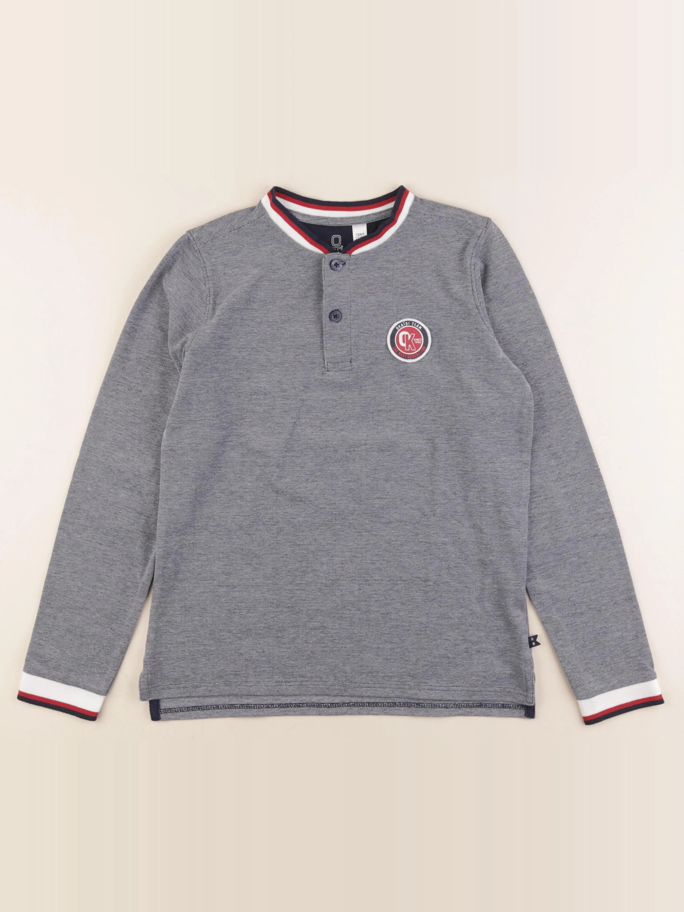 Okaidi - polo bleu - 12 ans