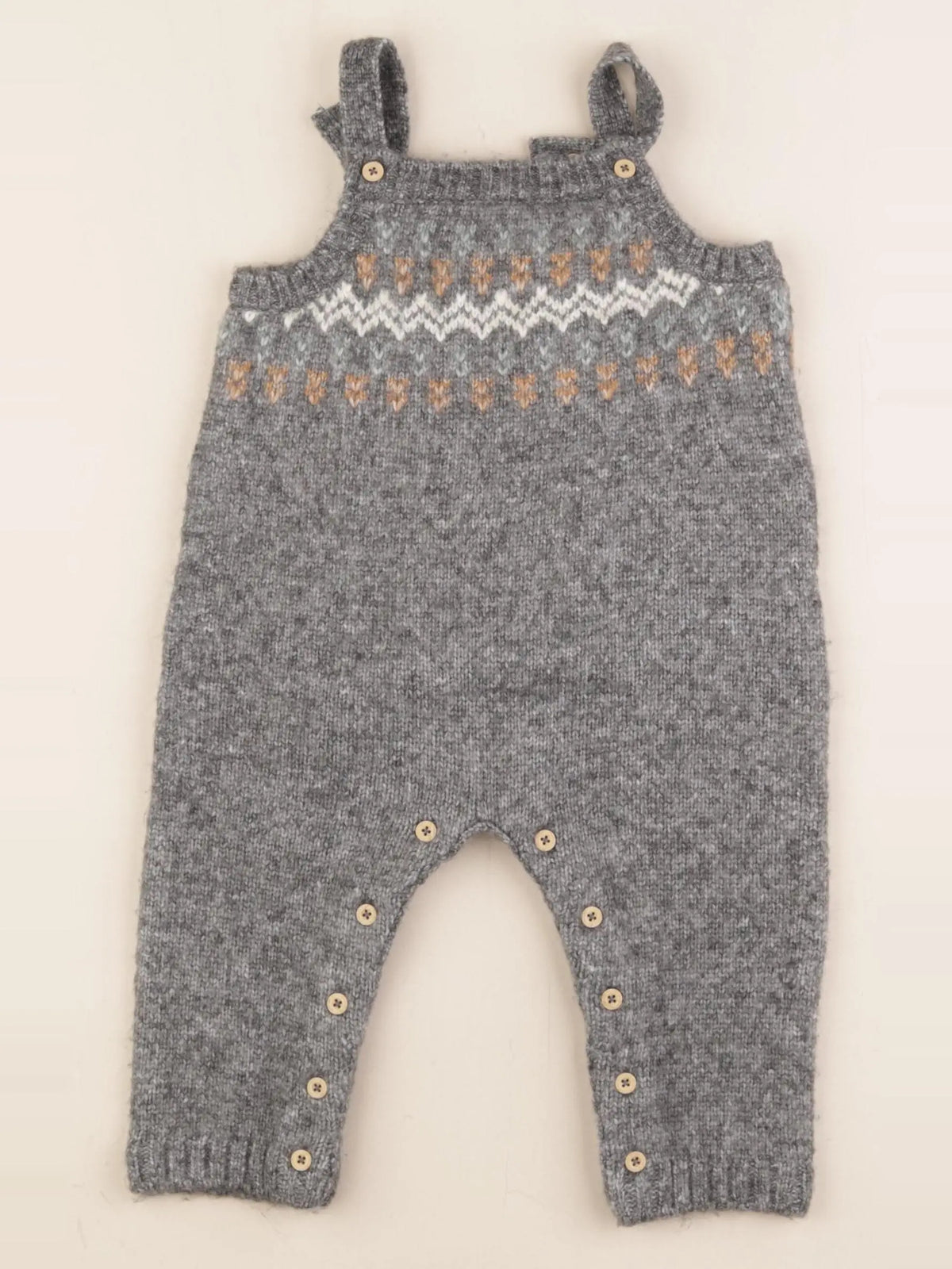 Vertbaudet - combinaison gris - 12 mois