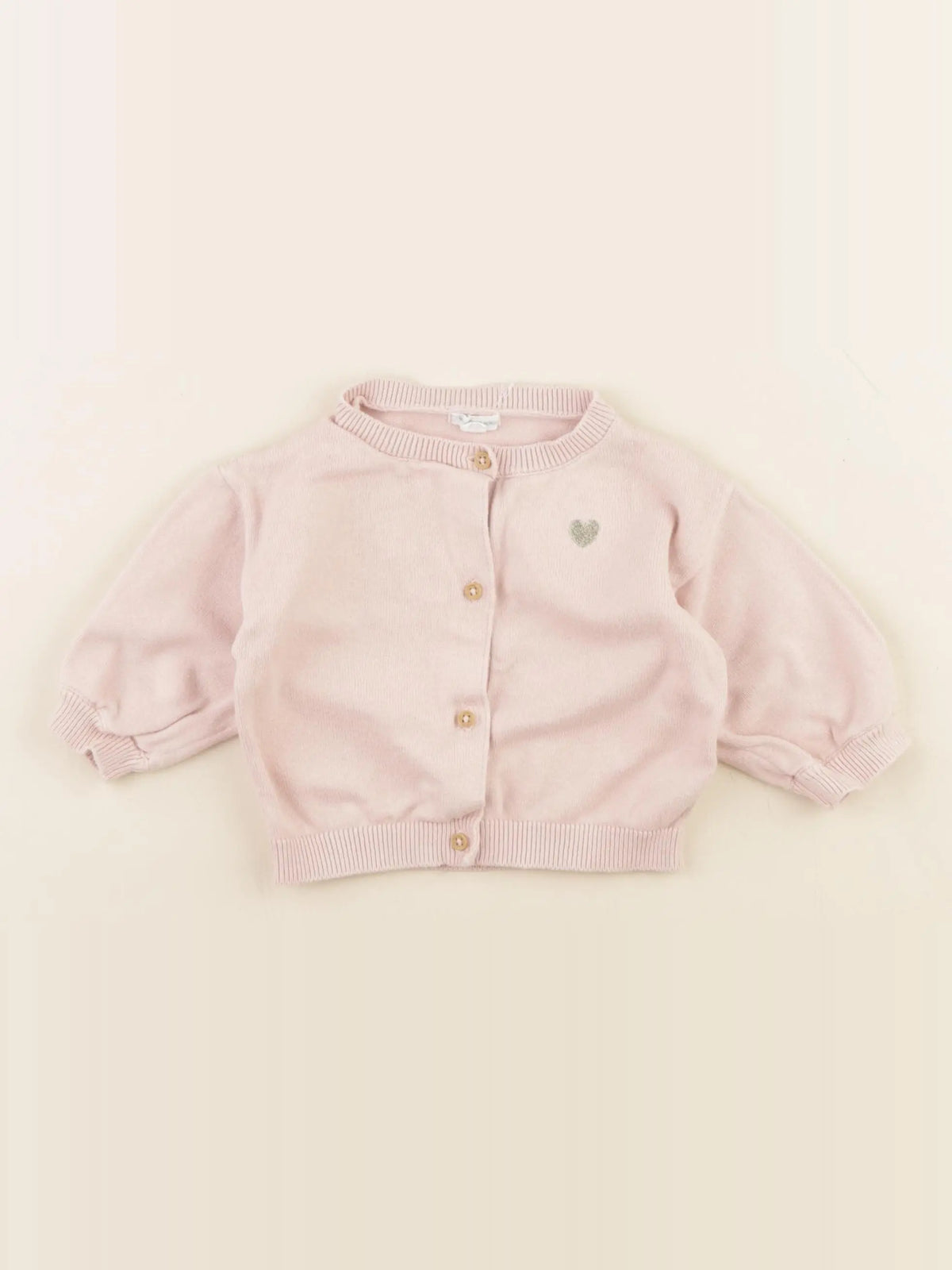 Vertbaudet - gilet rose - 6 mois