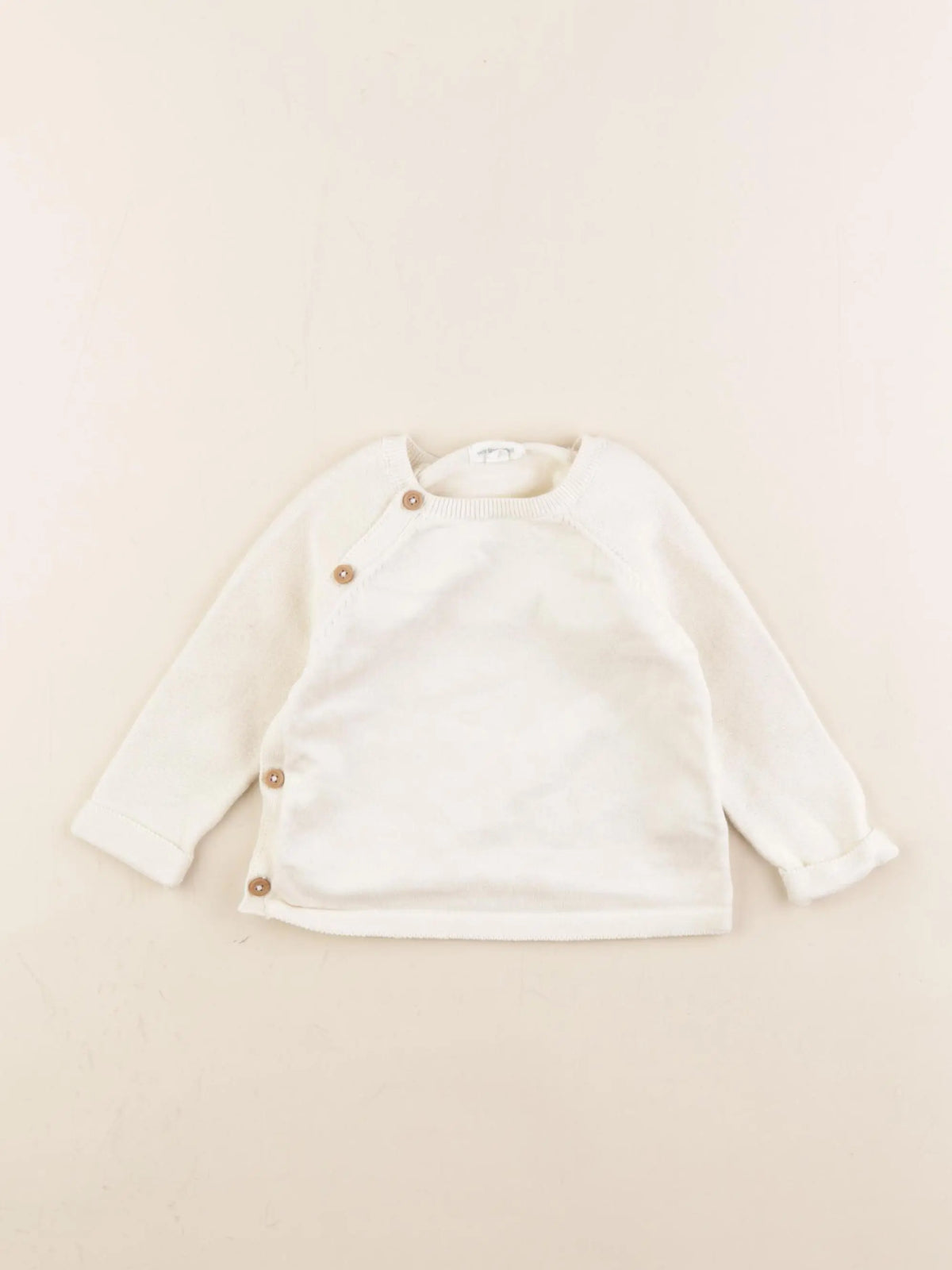 Vertbaudet - gilet blanc - 9 mois
