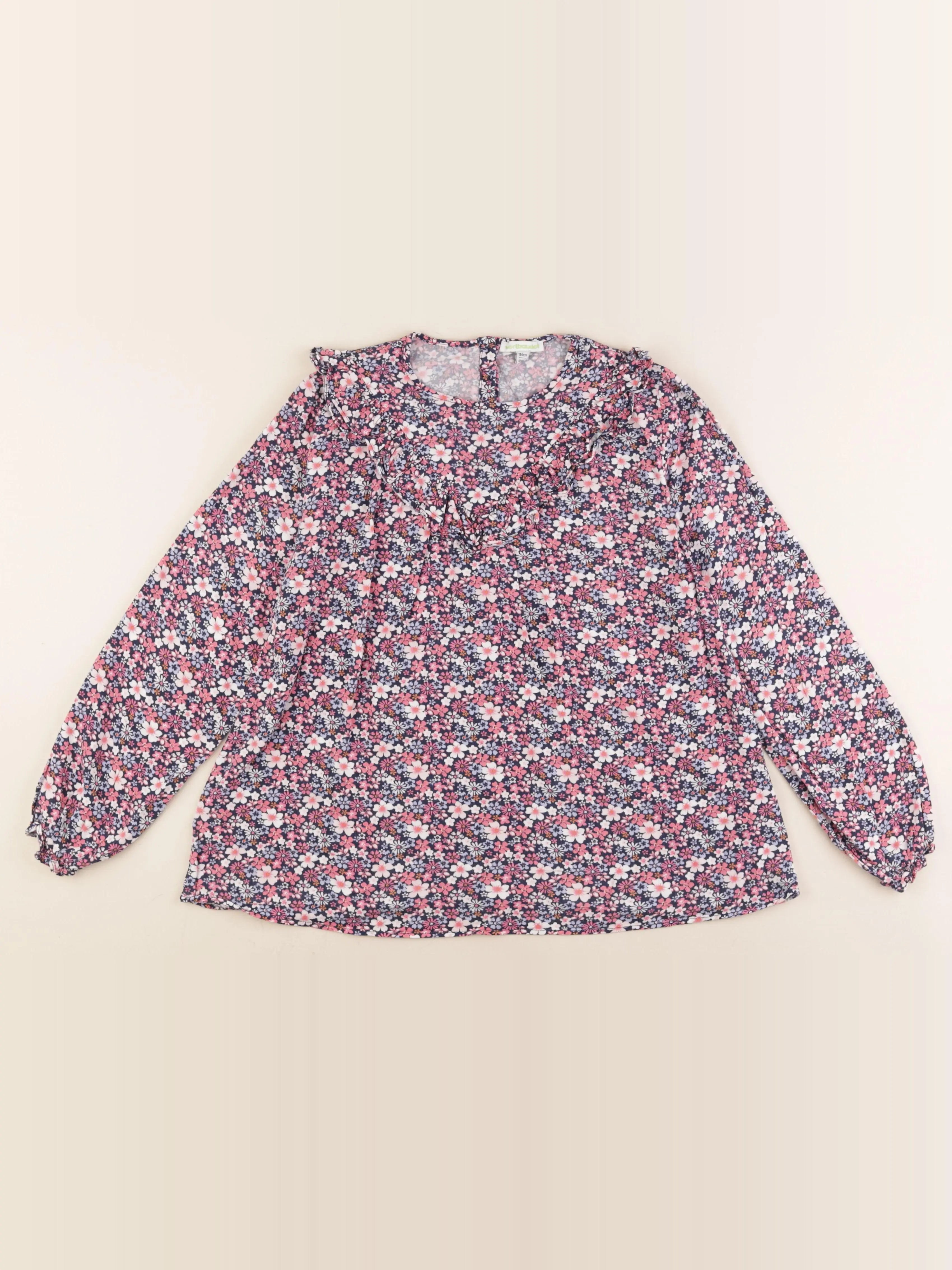 Vertbaudet - blouse rose, bleu - 12 ans