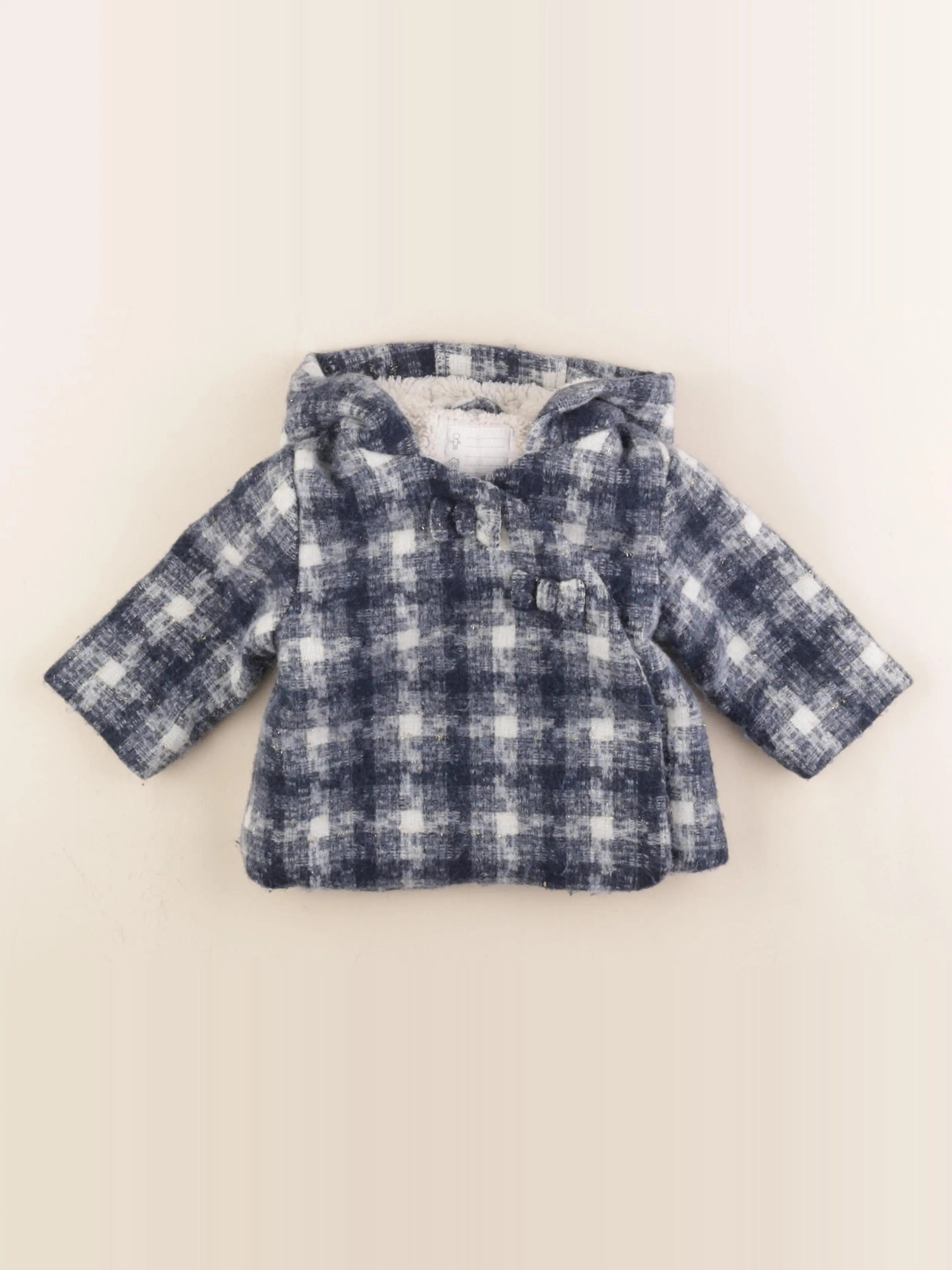 Vertbaudet - manteau bleu - 9 mois