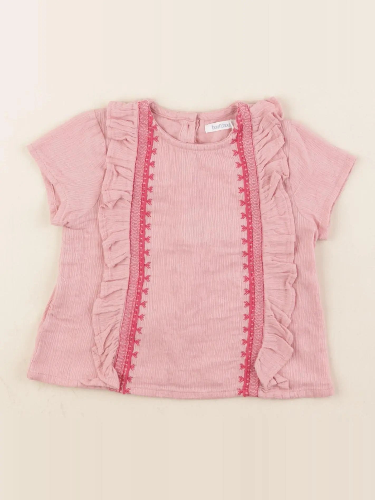 Boutchou - blouse rose - 9 mois
