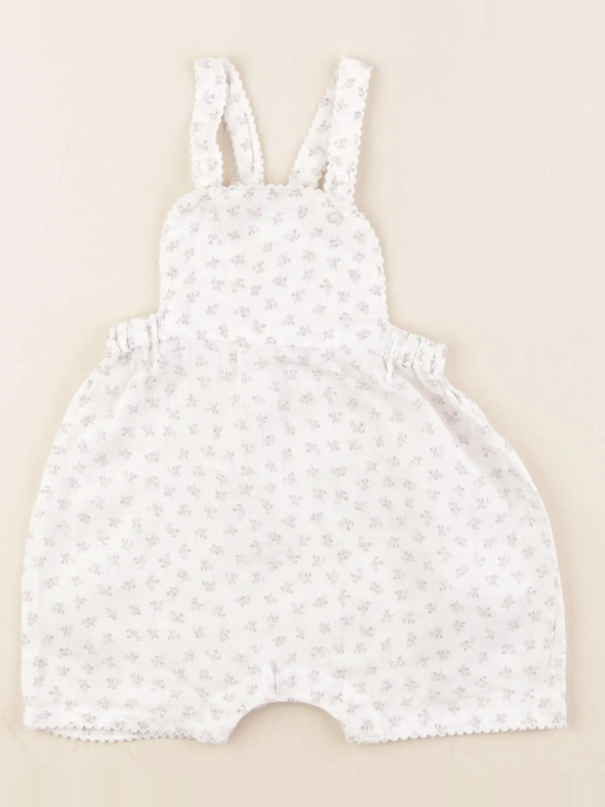 Boutchou - salopette blanc, gris - 6 mois