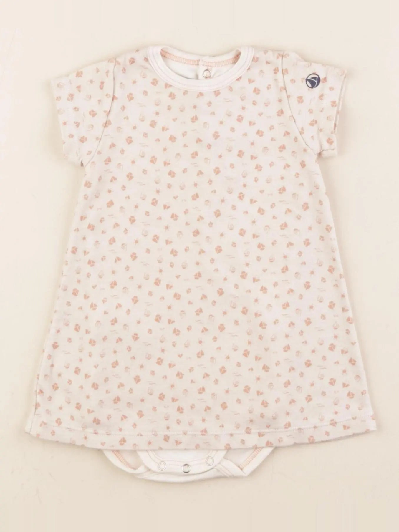Petit Bateau - body robe rose - 9 mois
