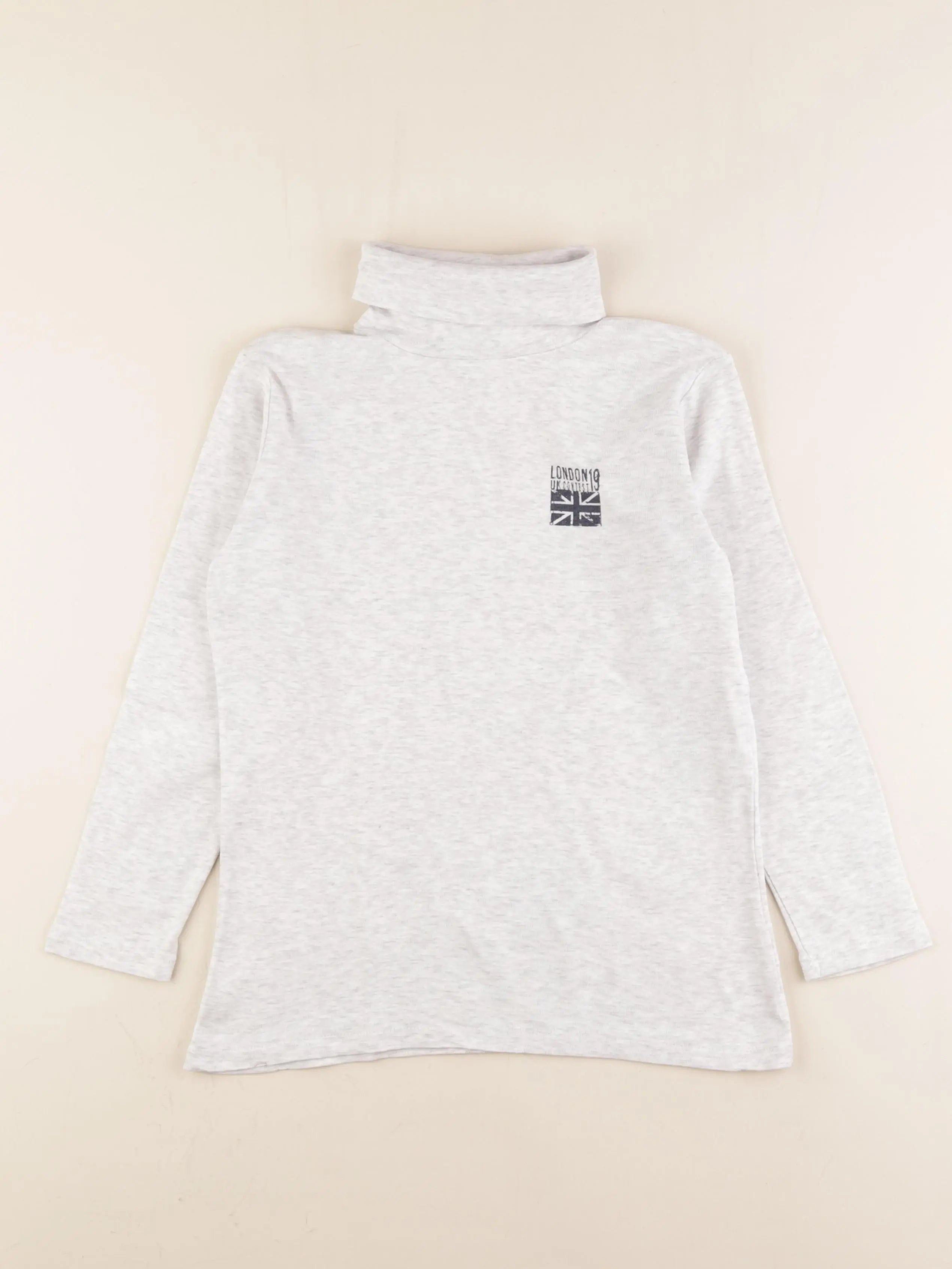 Vertbaudet - sous-pull gris - 10 ans