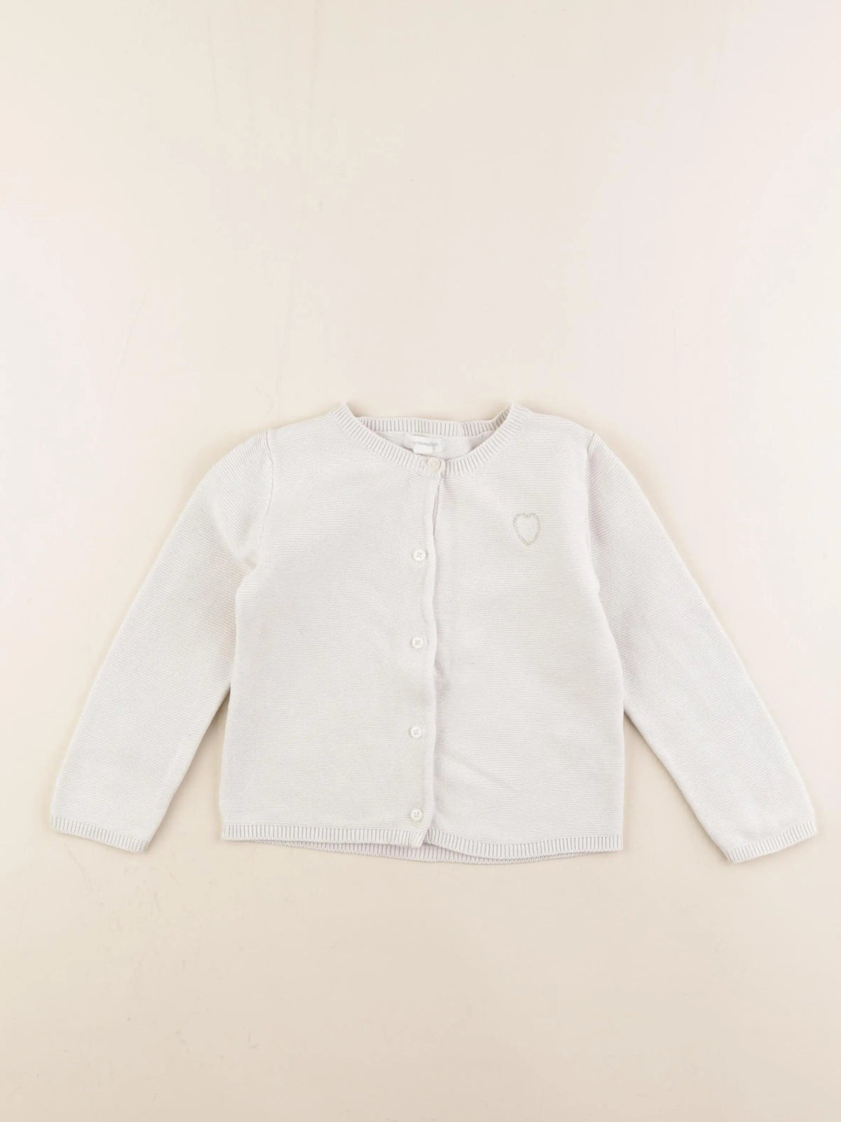 Vertbaudet - gilet blanc - 24 mois