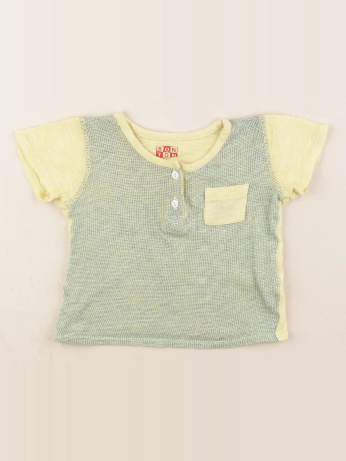 Bonton - tee-shirt jaune - 6 mois