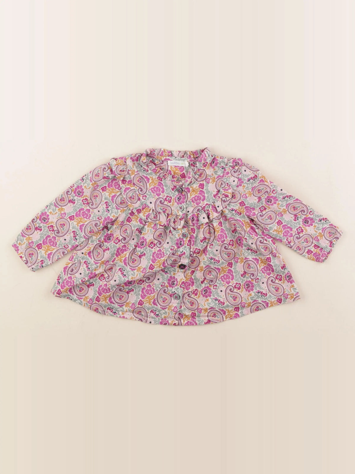Boutchou - chemise multicolore - 6 mois