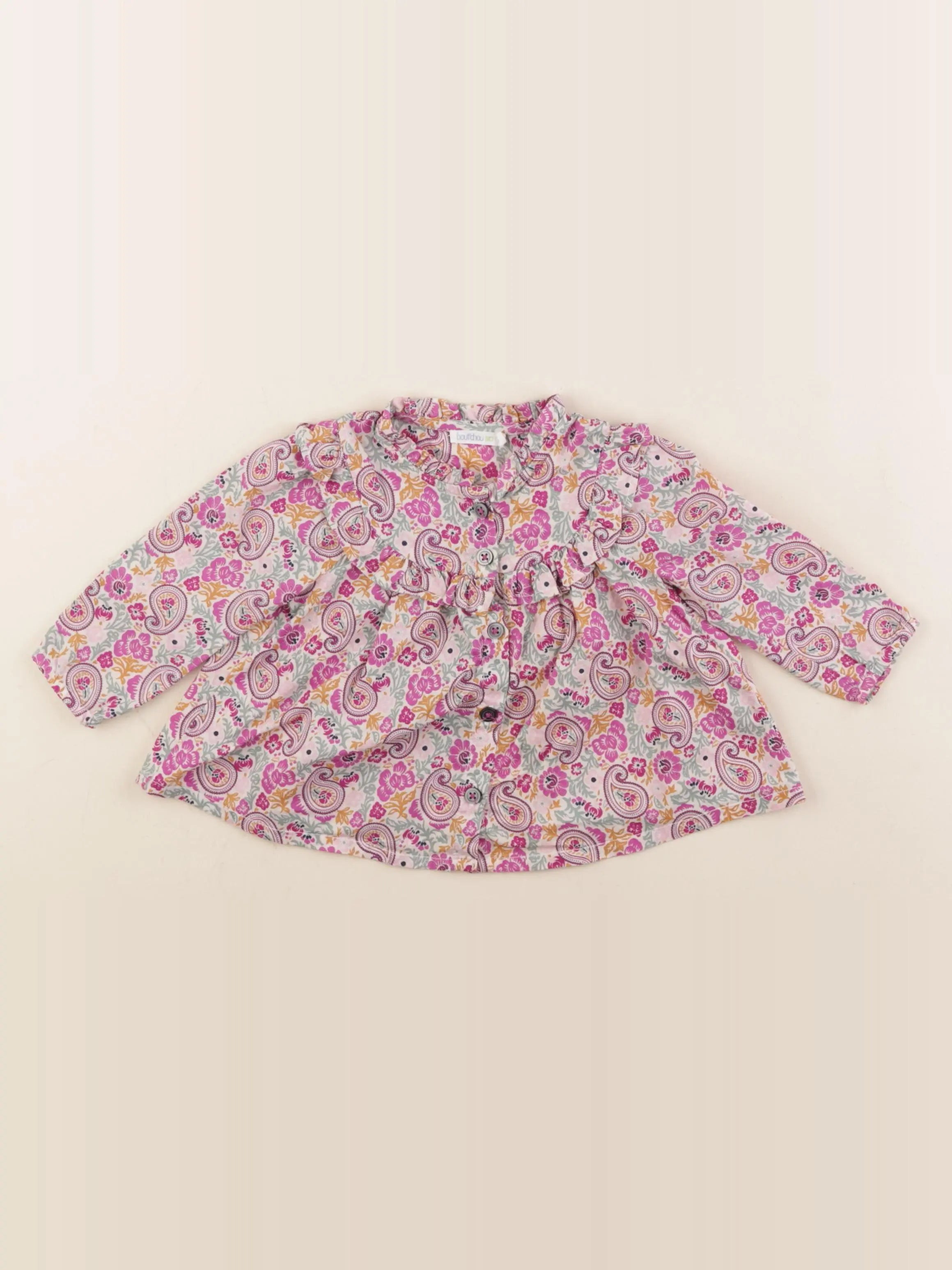 Boutchou - chemise multicolore - 6 mois