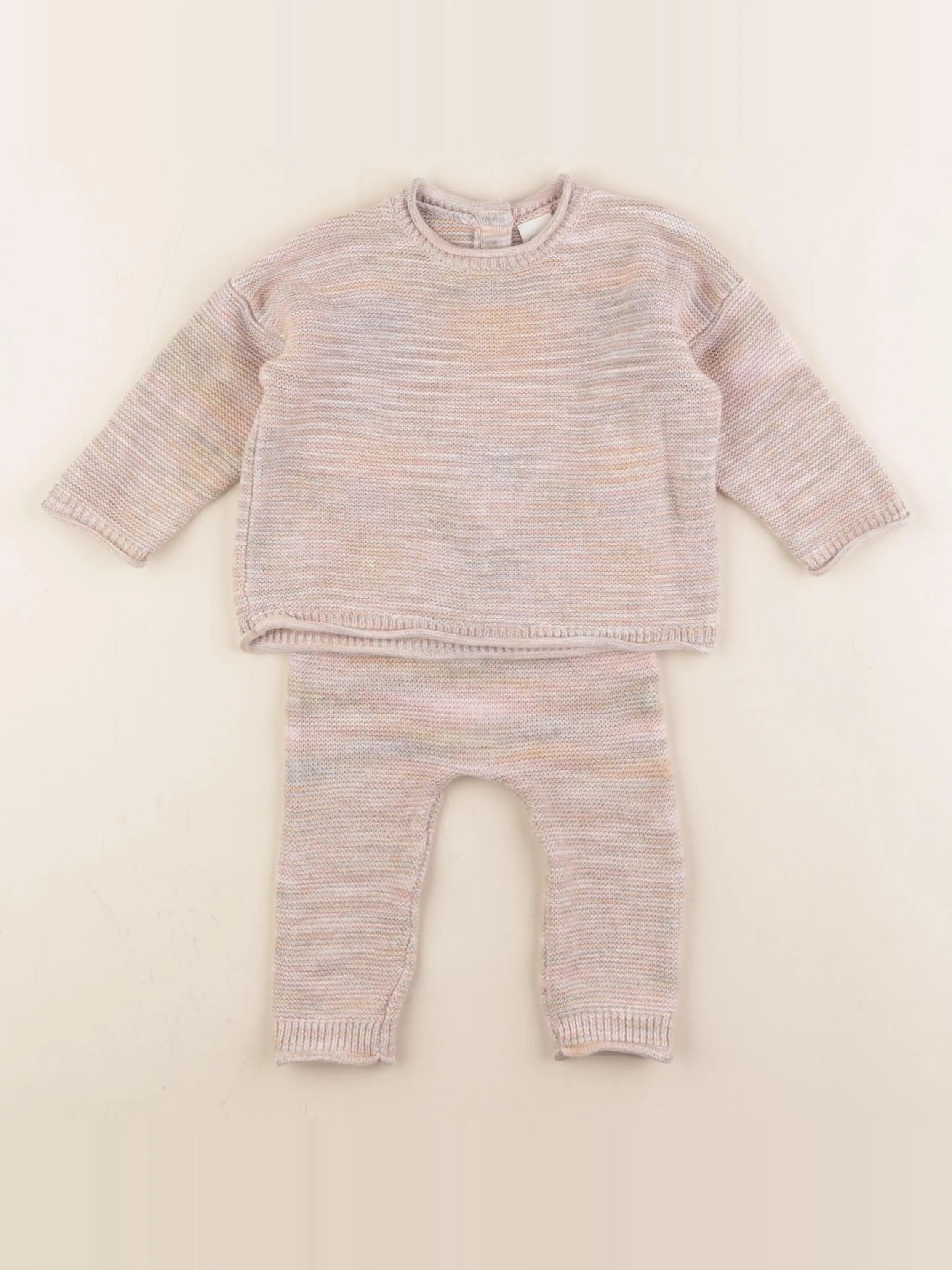 H&M - ensemble beige - 6 mois