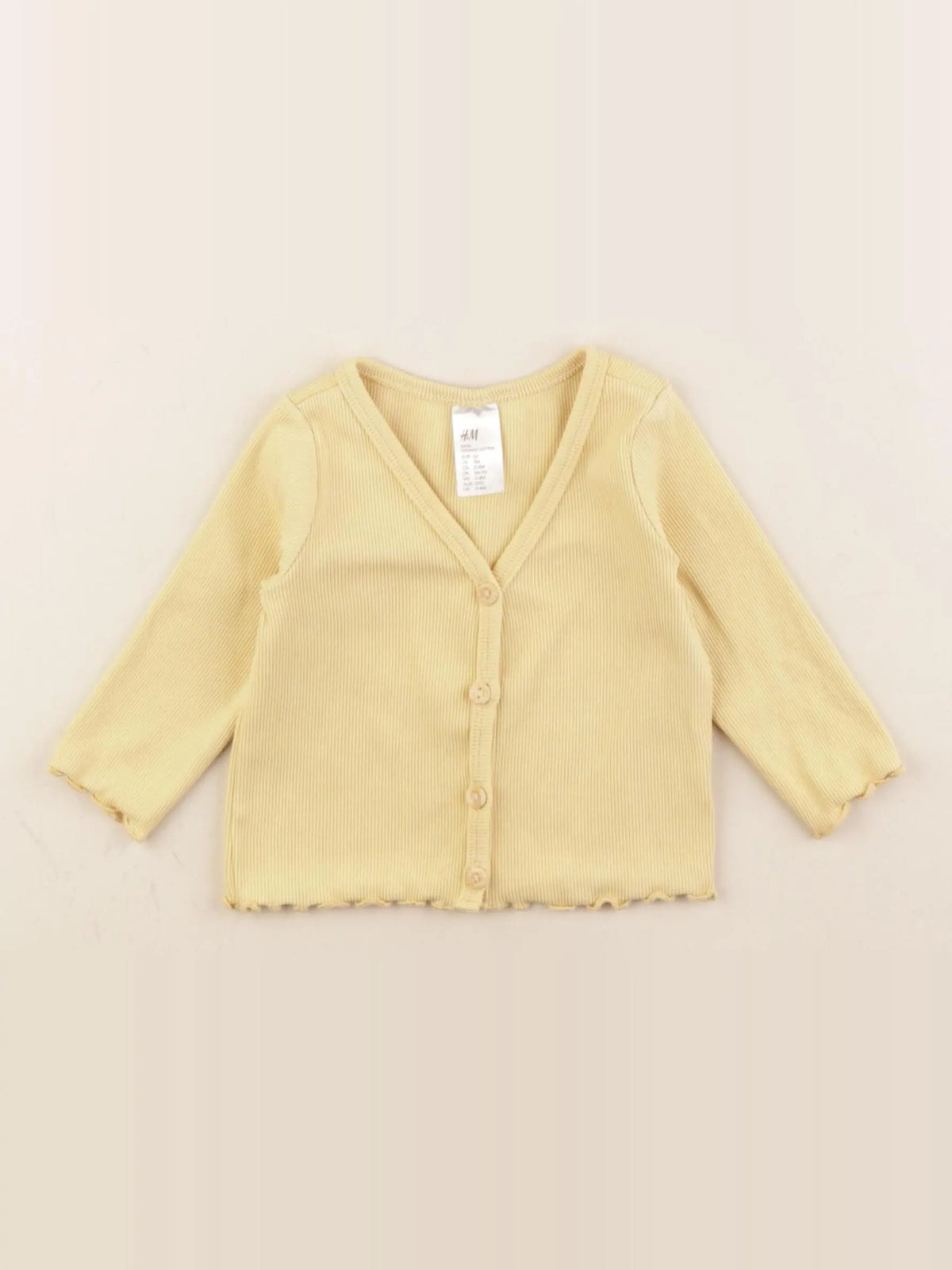 H&M - gilet jaune - 3 mois