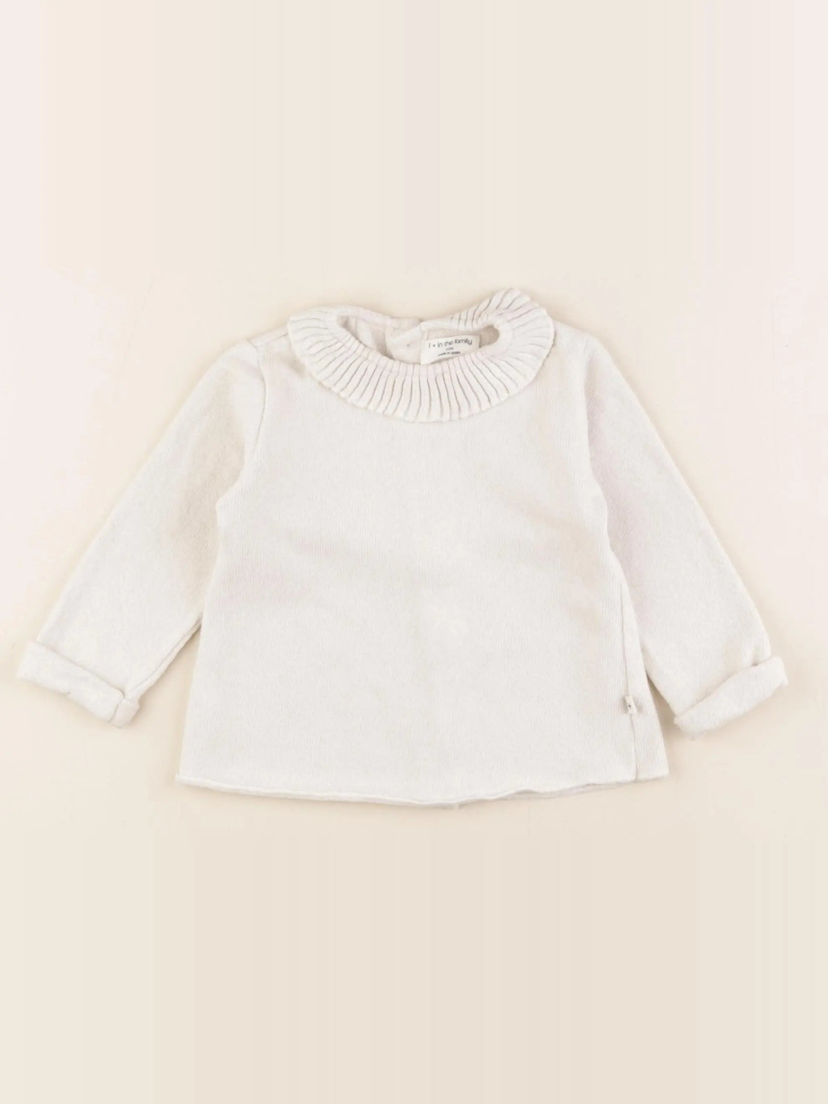 1+ In the family - pull beige - 12 mois