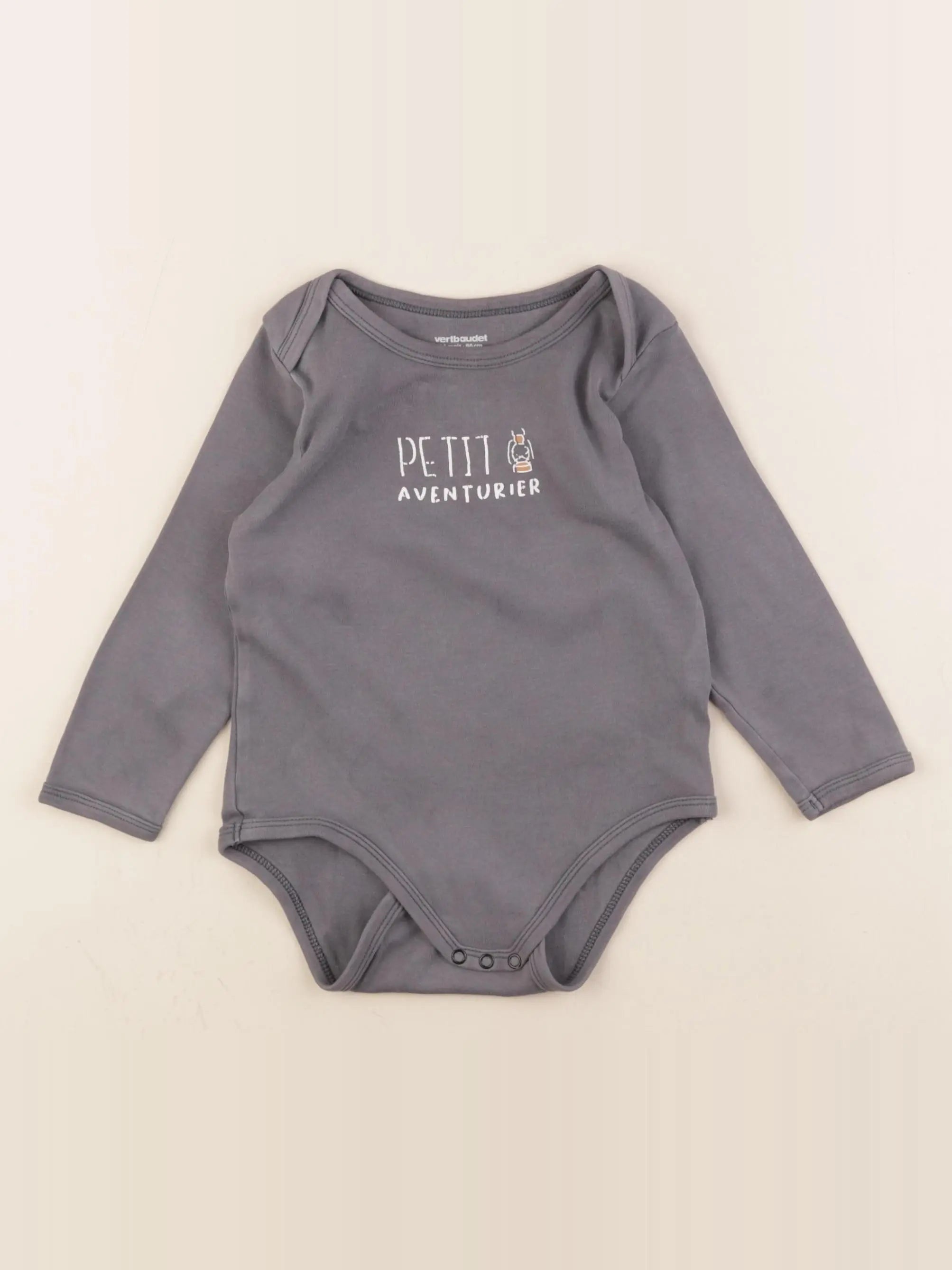 Vertbaudet - body gris - 24 mois