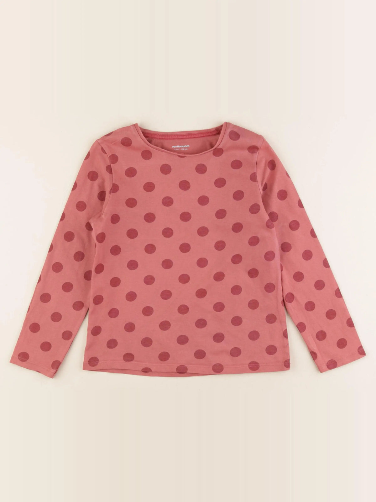Vertbaudet - tee-shirt rose - 6 ans