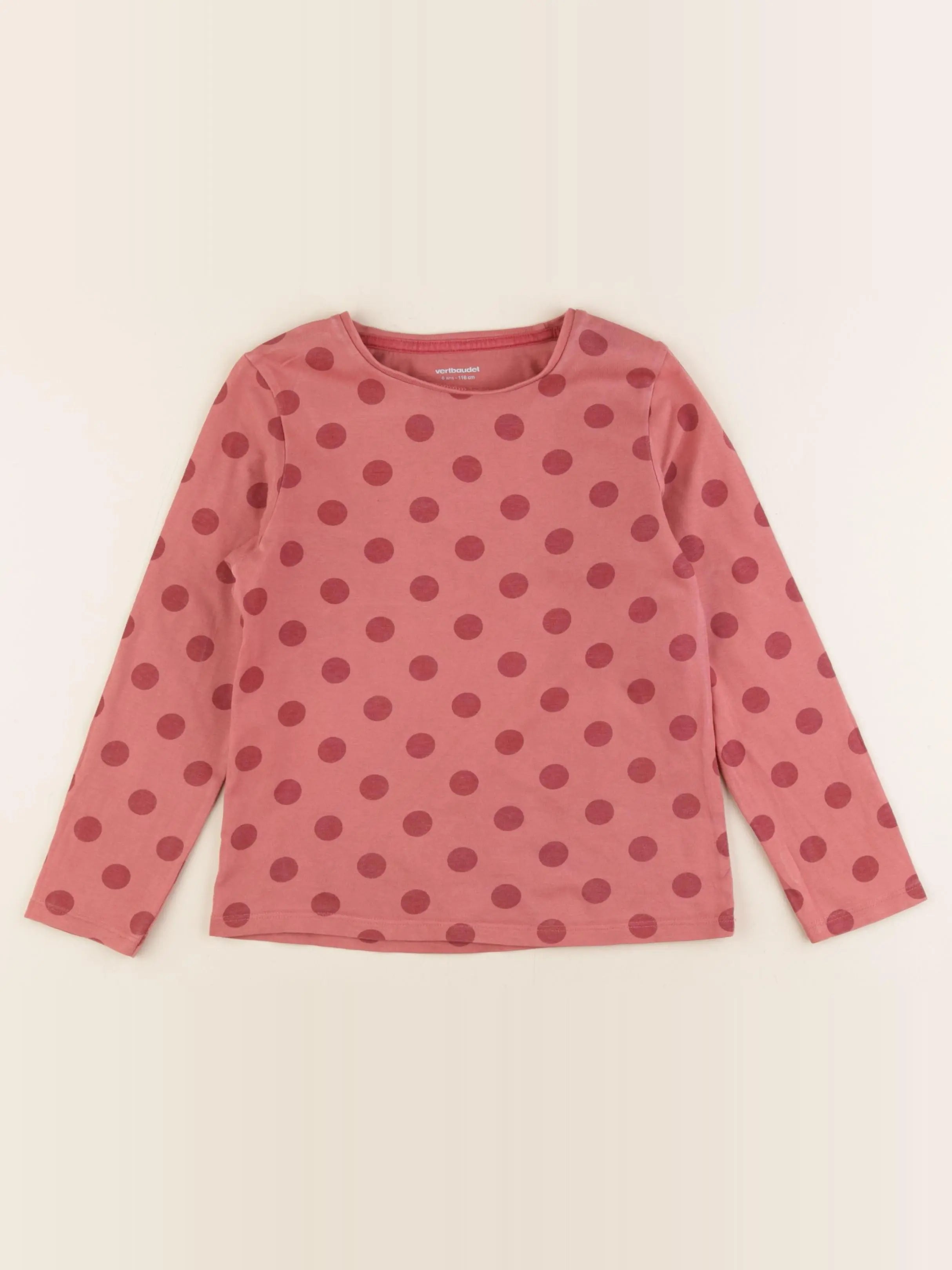 Vertbaudet - tee-shirt rose - 6 ans