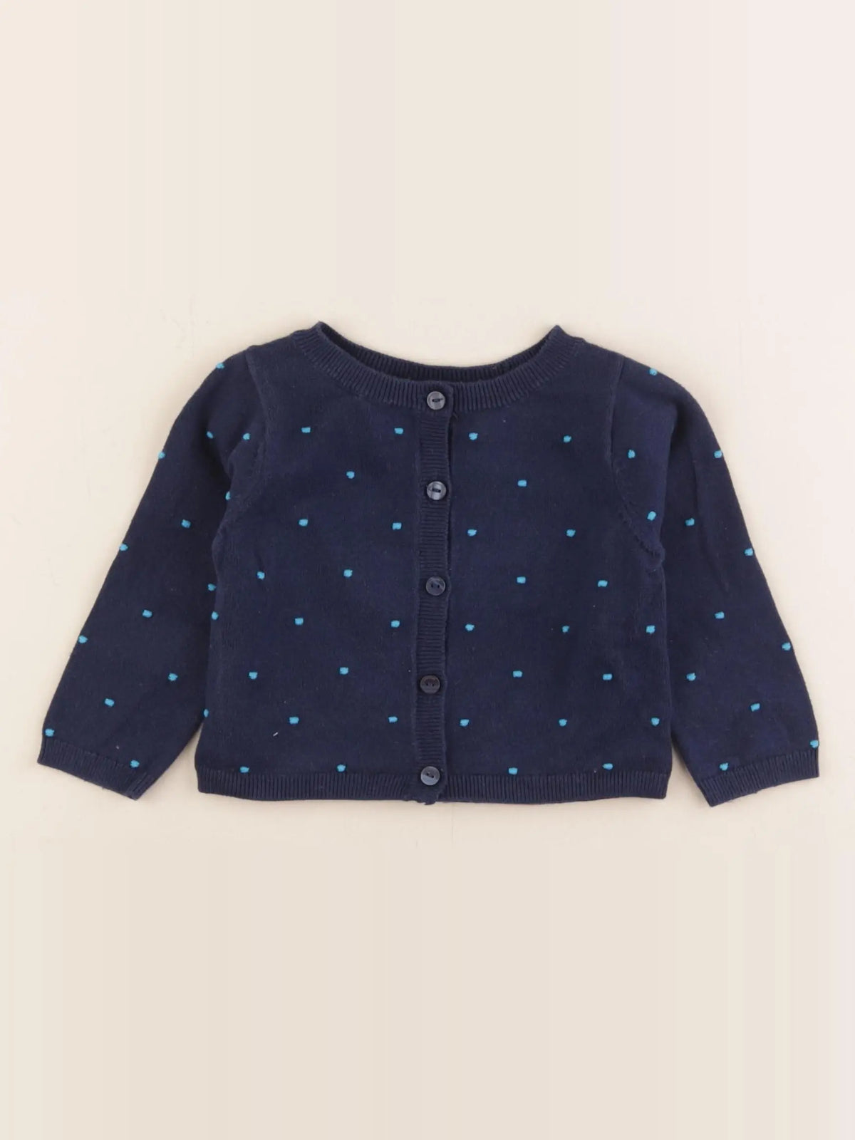 Jacadi - gilet bleu - 12 mois