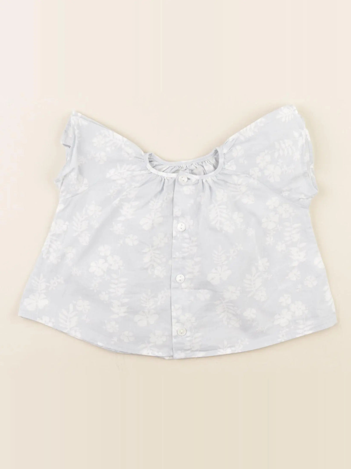 Petit Bateau - blouse bleu - 3 mois