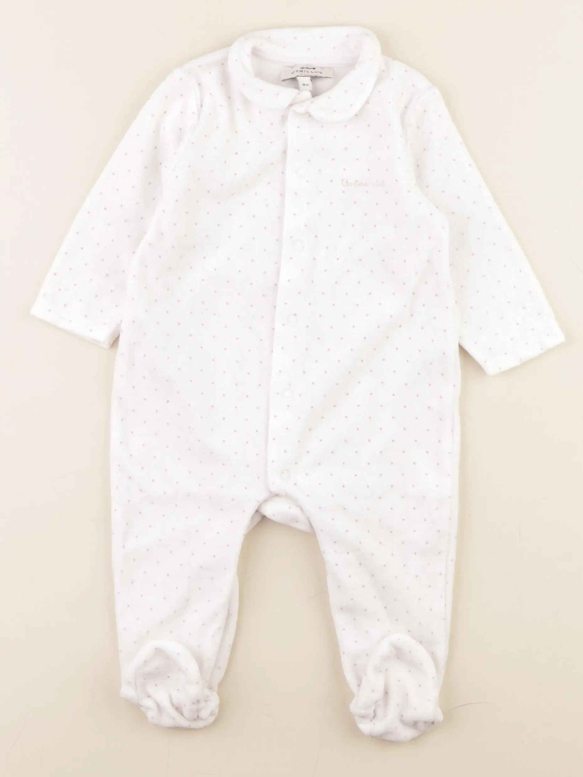 Cyrillus - pyjama velours rose - 9 mois