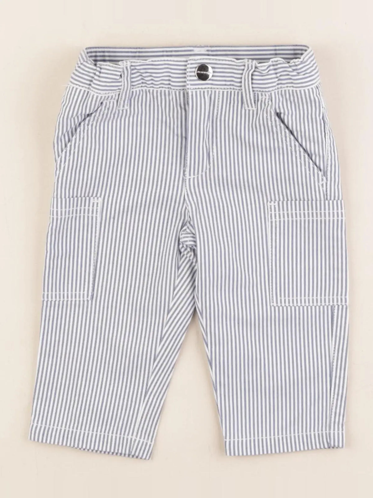 Jacadi - pantalon blanc, bleu - 6 mois