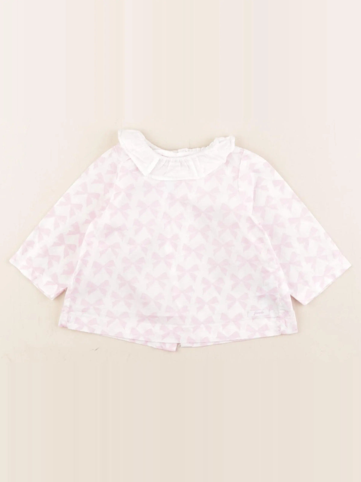 Jacadi - blouse rose, blanc - 6 mois