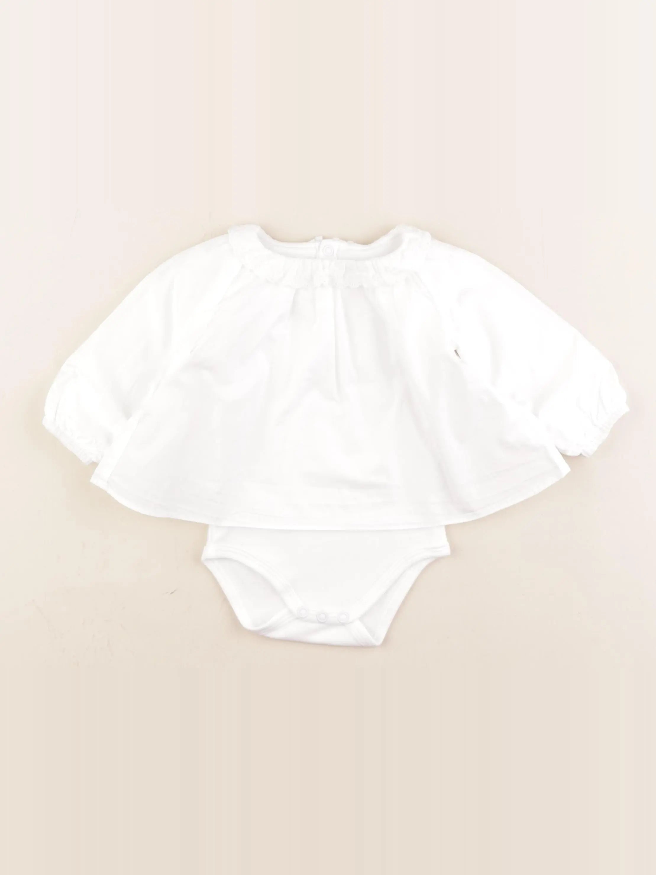 Jacadi - body blouse blanc - 6 mois