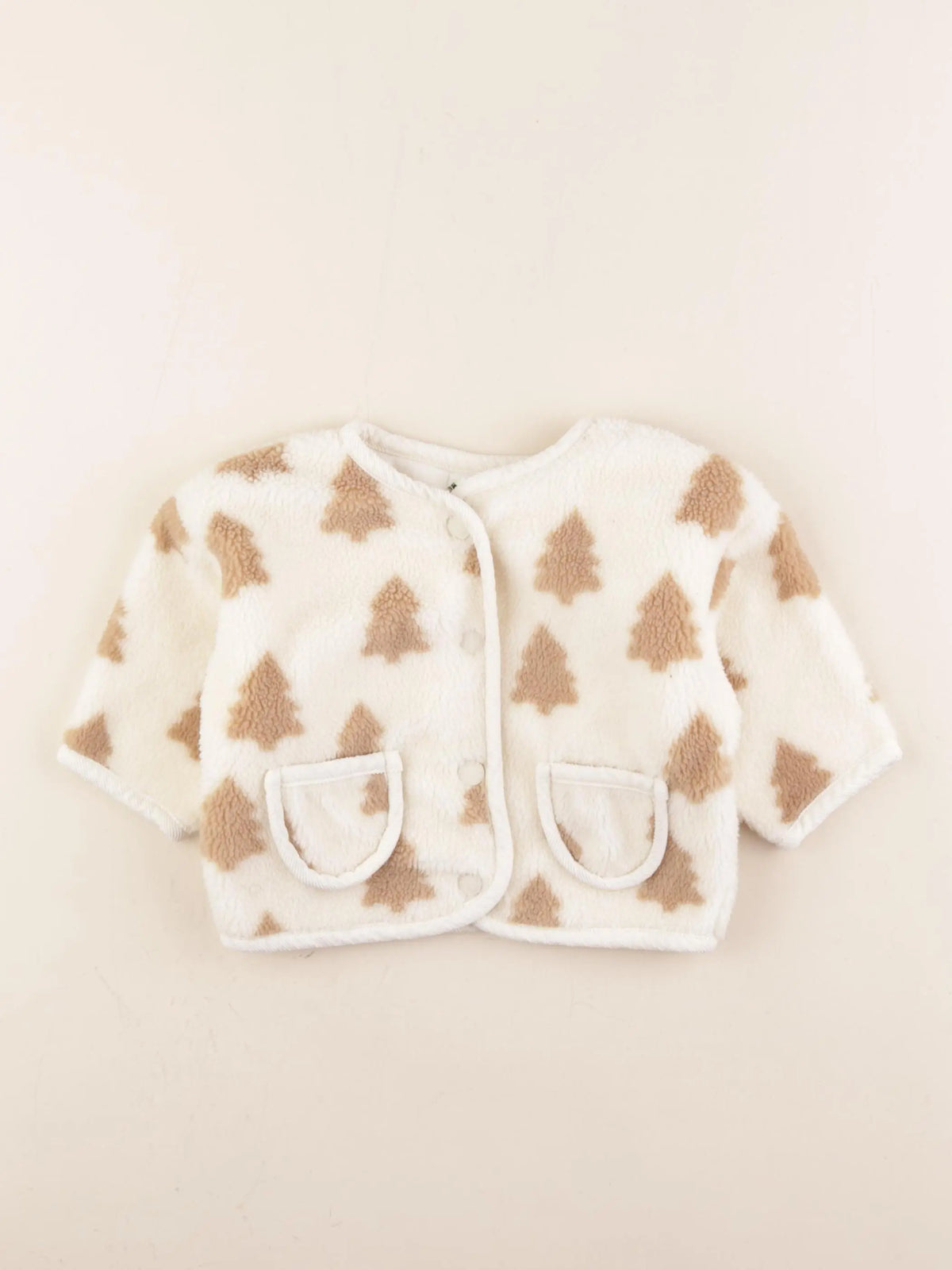 Tape à l'oeil - veste blanc, marron - 9 mois